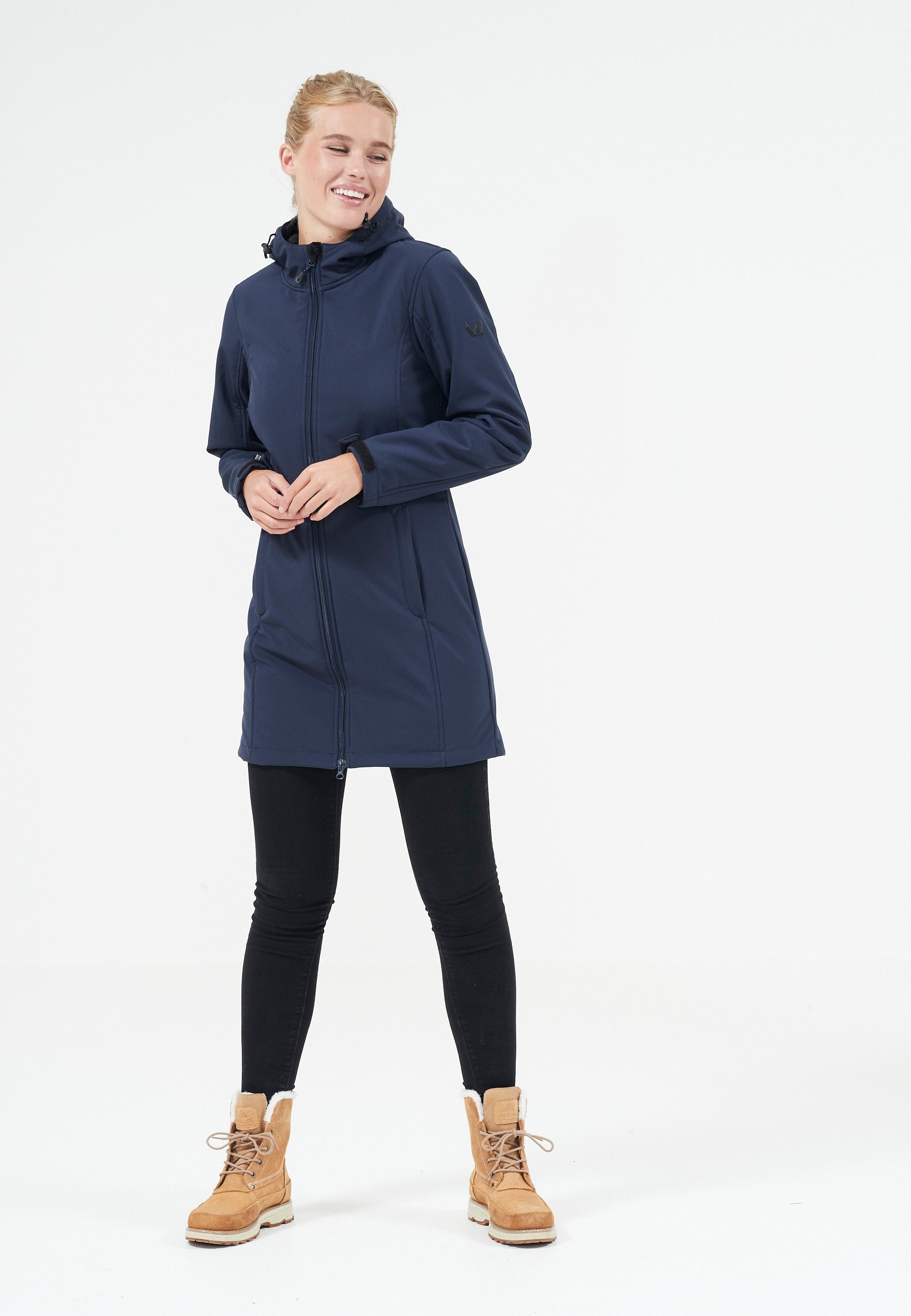 mit mm Softshelljacke blau WHISTLER 8.000 Wassersäule ZADIE