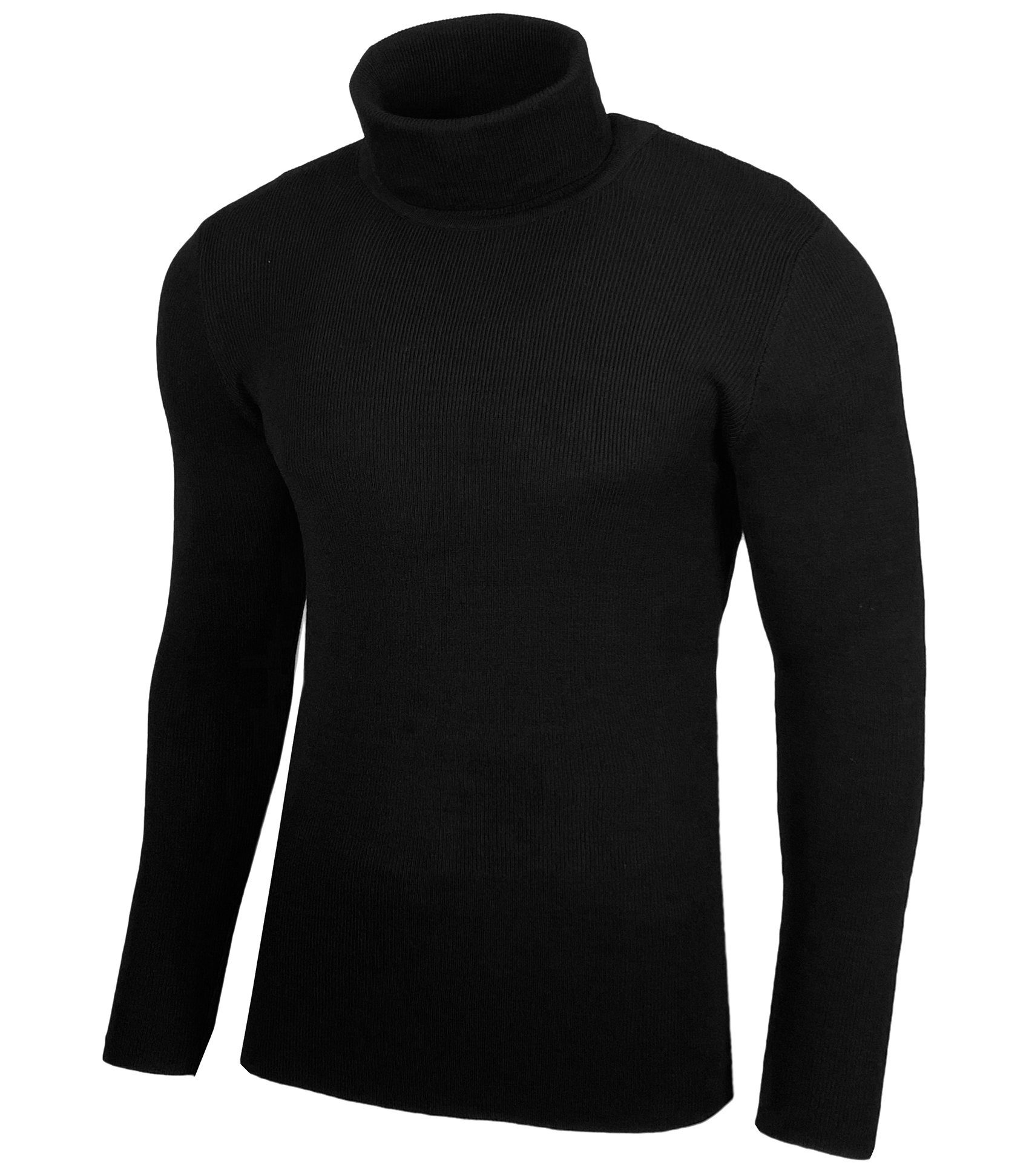 Strickpullover BAXBOY Herren Feinstrick Rollkragen Pullover Slim fit Freizeit B-1406