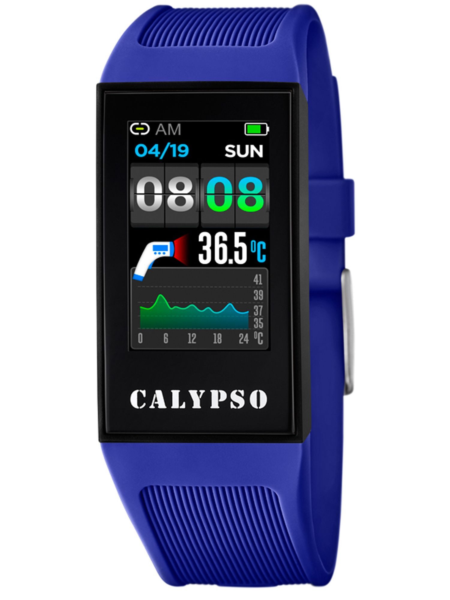 Calypso Digitaluhr K8501/2 K8501/2, Calypso K8501/2 Smartime Uhr Damenuhr Kautschuk Alarm blau