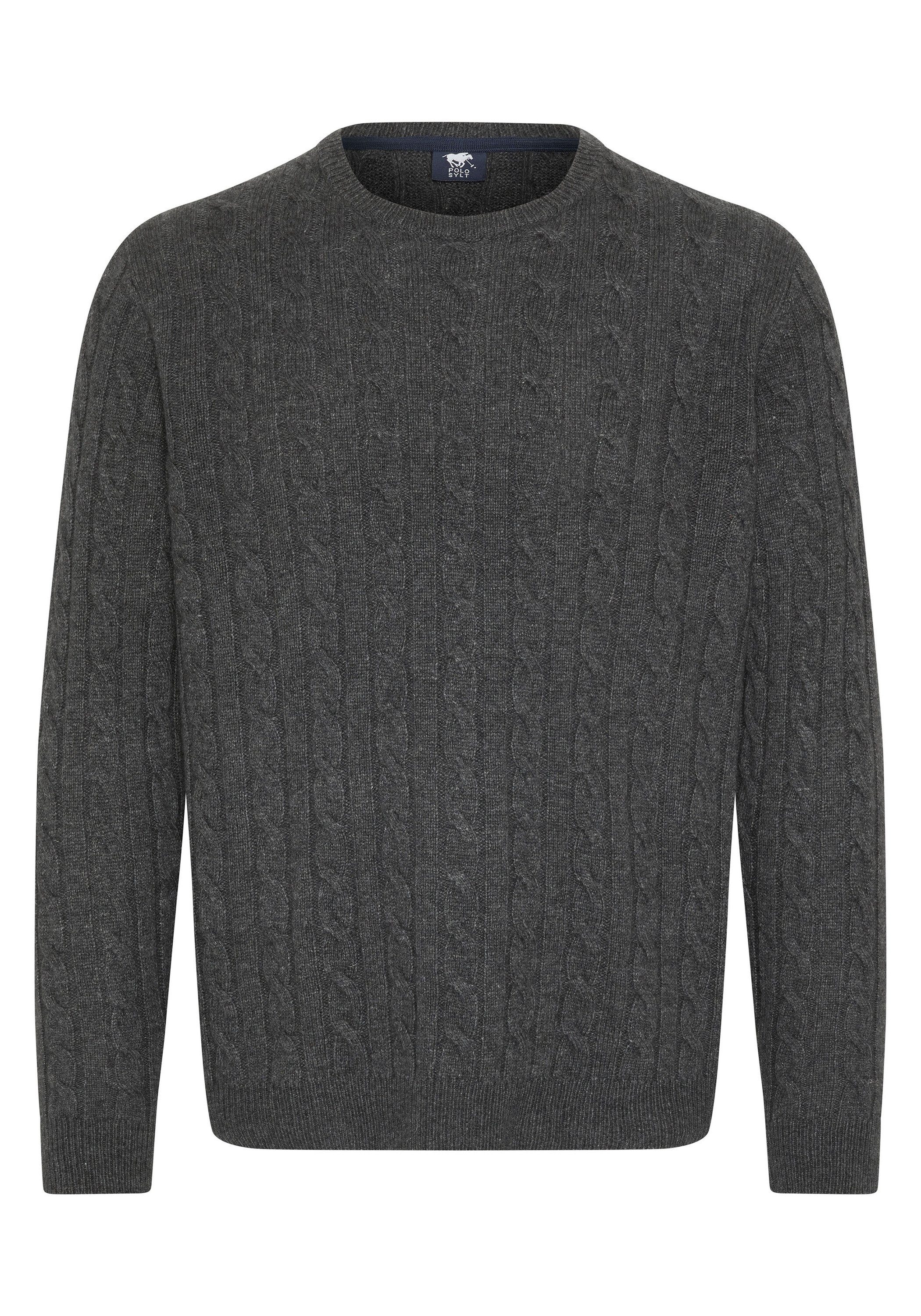 Strickpullover mit Zopfmuster