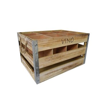 HTI-Line Holzkiste Holzkiste Vino (1 Holzkiste Vino, ohne Dekoration), Flaschenhalter Aufbewahrung