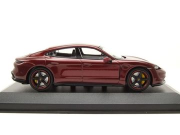 Minichamps Modellauto Porsche Taycan Turbo S 2020 rot metallic Modellauto 1:43 Minichamps, Maßstab 1:43