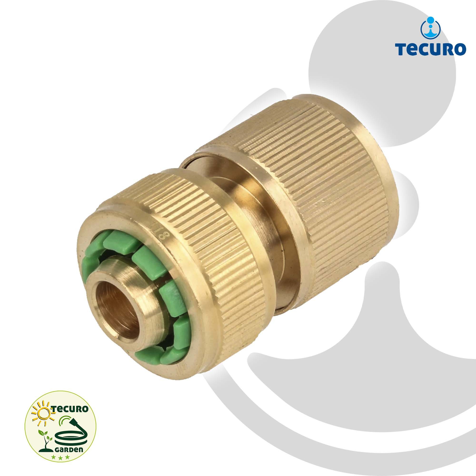 tecuro Schlauchverbinder Schlauchanschlussstück ohne Stopp für Schlauch 1/2 Zoll (13 mm)