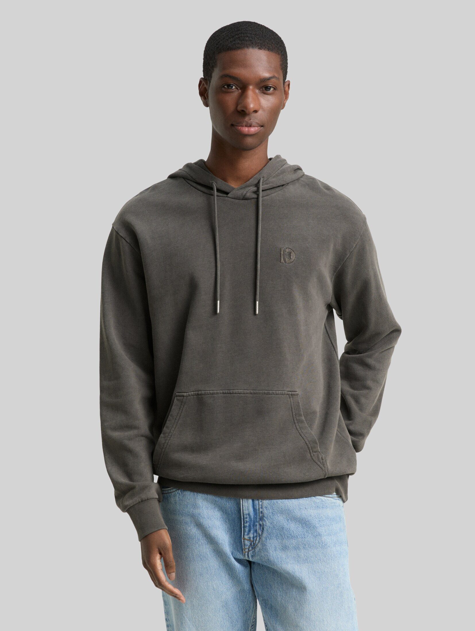 TOM TAILOR Denim Sweatshirt Strick & Sweatshirts Overdyed Hoodie Sweatshirt