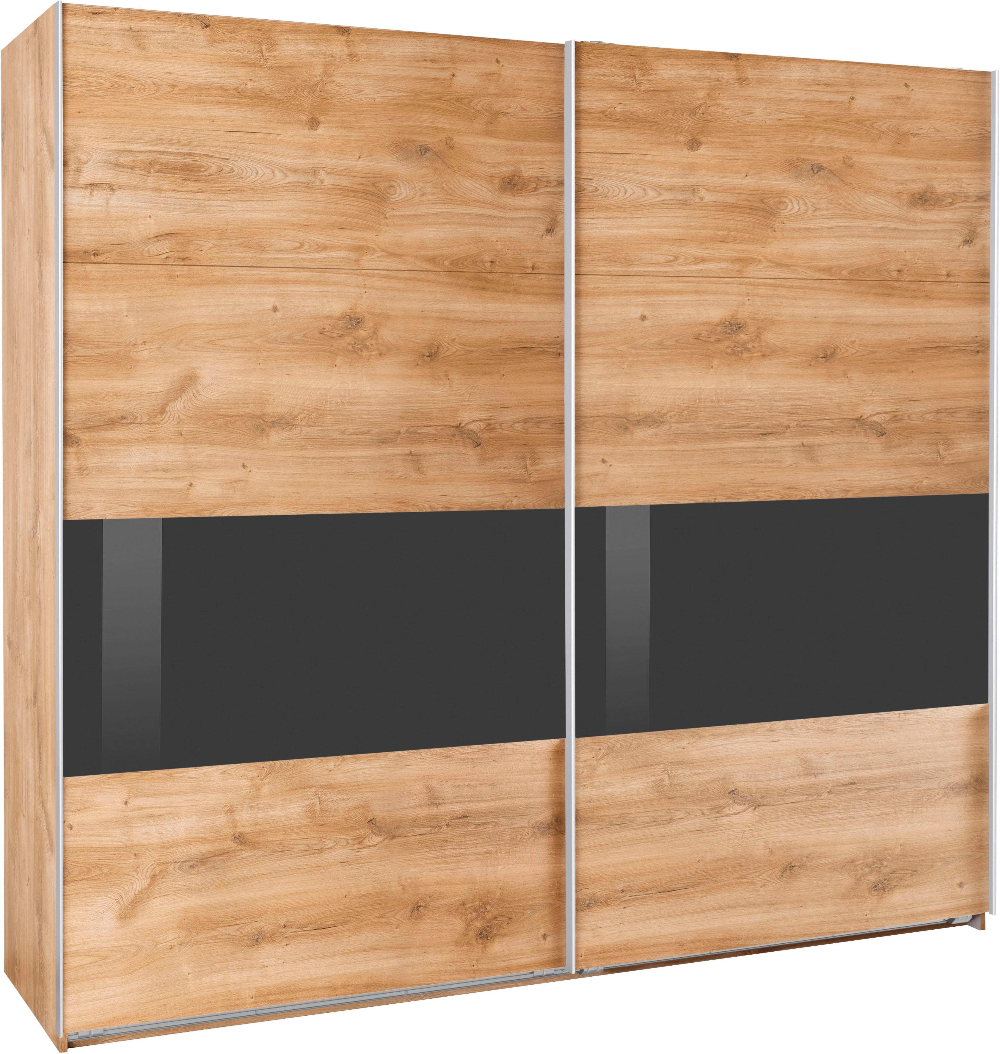 Wimex Schwebetürenschrank Bramfeld Kleiderschrank mit Glaselementen und zusätzlichen Einlegeböden – Bild 2 von 5