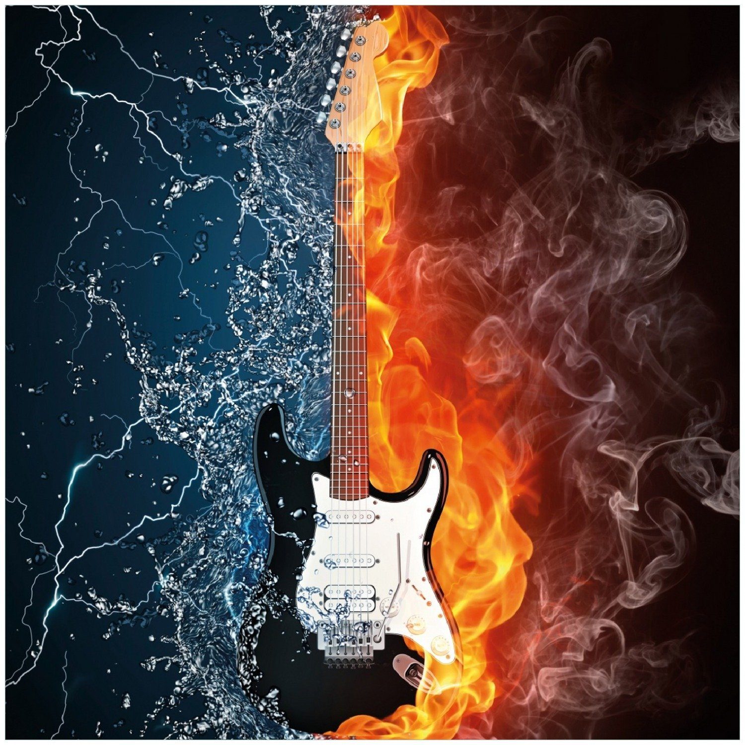 Wallario Memoboard Feuer-Wasser-Gitarre
