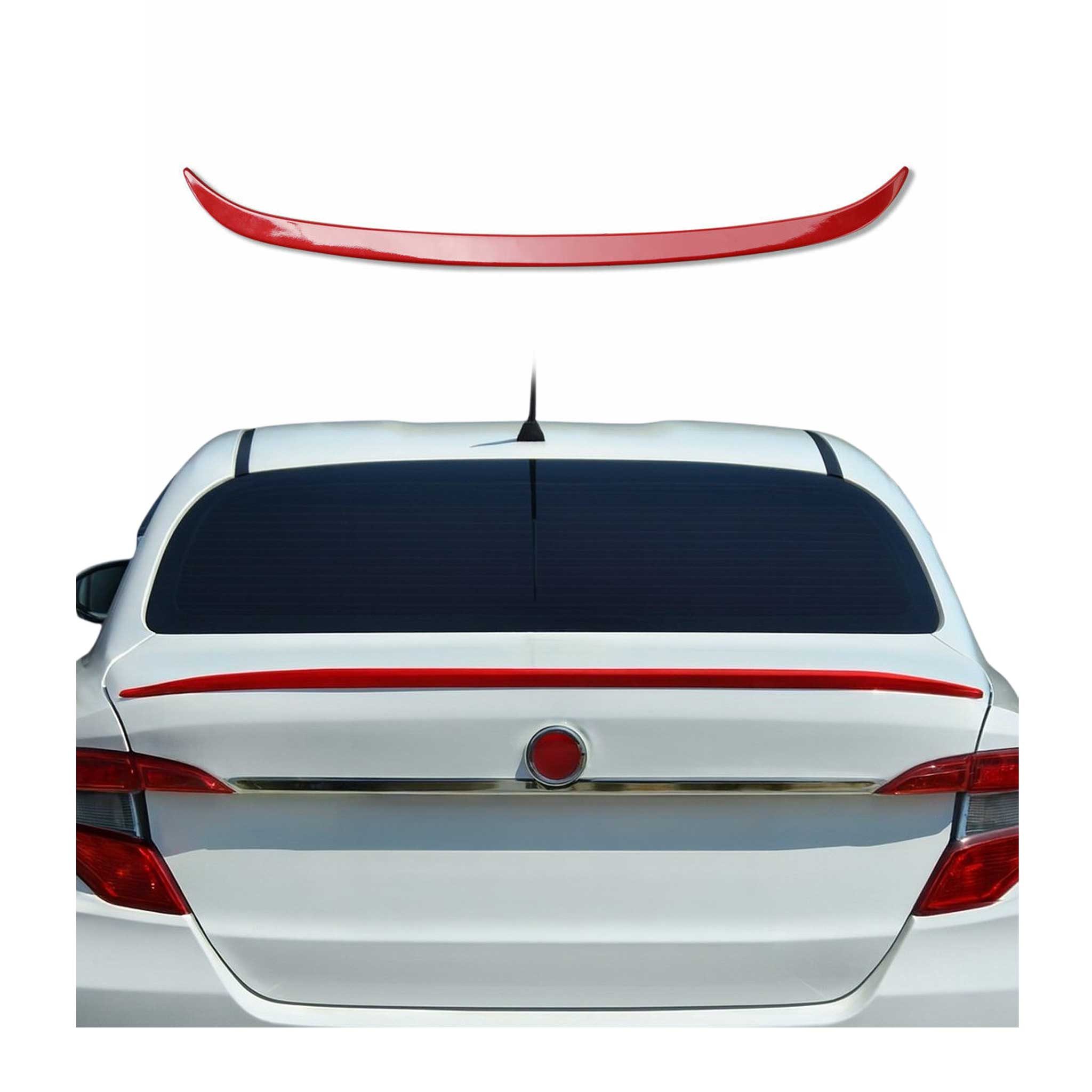 OMAC Heckstoßstange Heckspoiler Heckflügel für Fiat Tipo 2015-2025 Limo Schrägheck Rot, 1-St.