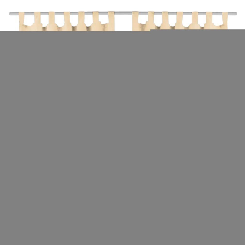 Vorhang Vorhänge aus Mikro-Satin 2 Stk. mit Schlaufen 140×175 cm Beige, vidaXL, (2 St) | Gardinen-Sets