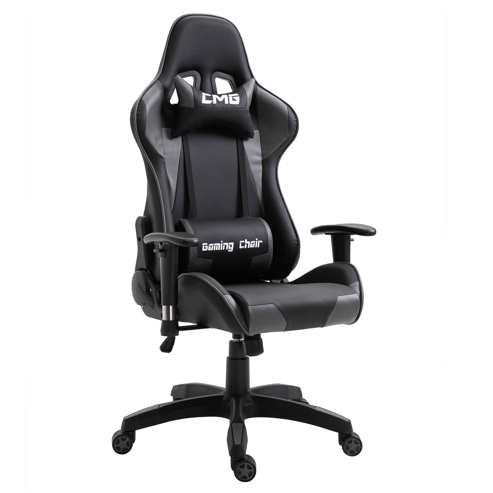 CARO-Möbel Gaming Chair GAMING, Bürostuhl GAMING Chefsessel Schreibtischstuhl Drehstuhl Racer schwarz/grau