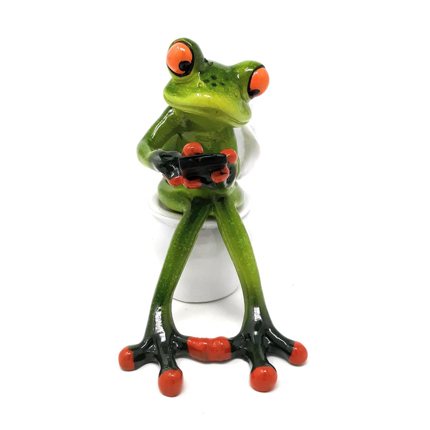 formano Dekofigur Froschhausen, Höhe: 11cm, Farbe: Grün, Motiv: Frosch