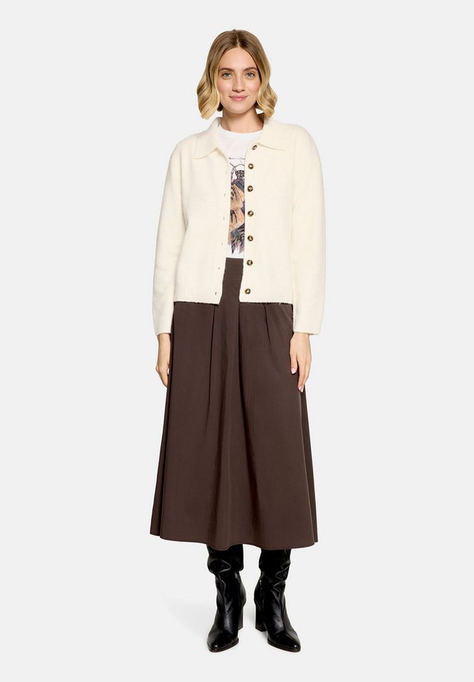 Cartoon Strickjacke Damen mit Kragen (1-tlg)