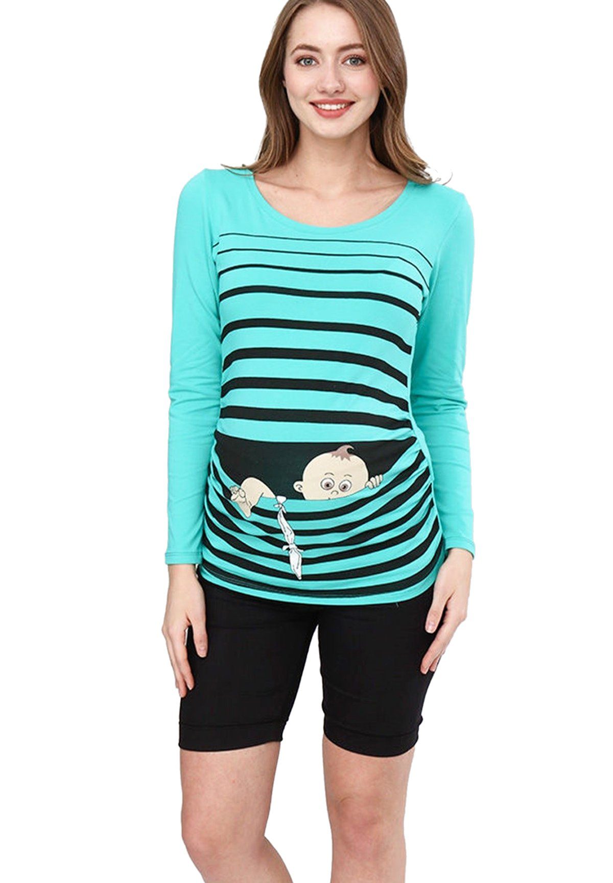 M.M.C. Umstandsshirt Baby Flucht mit Motiv