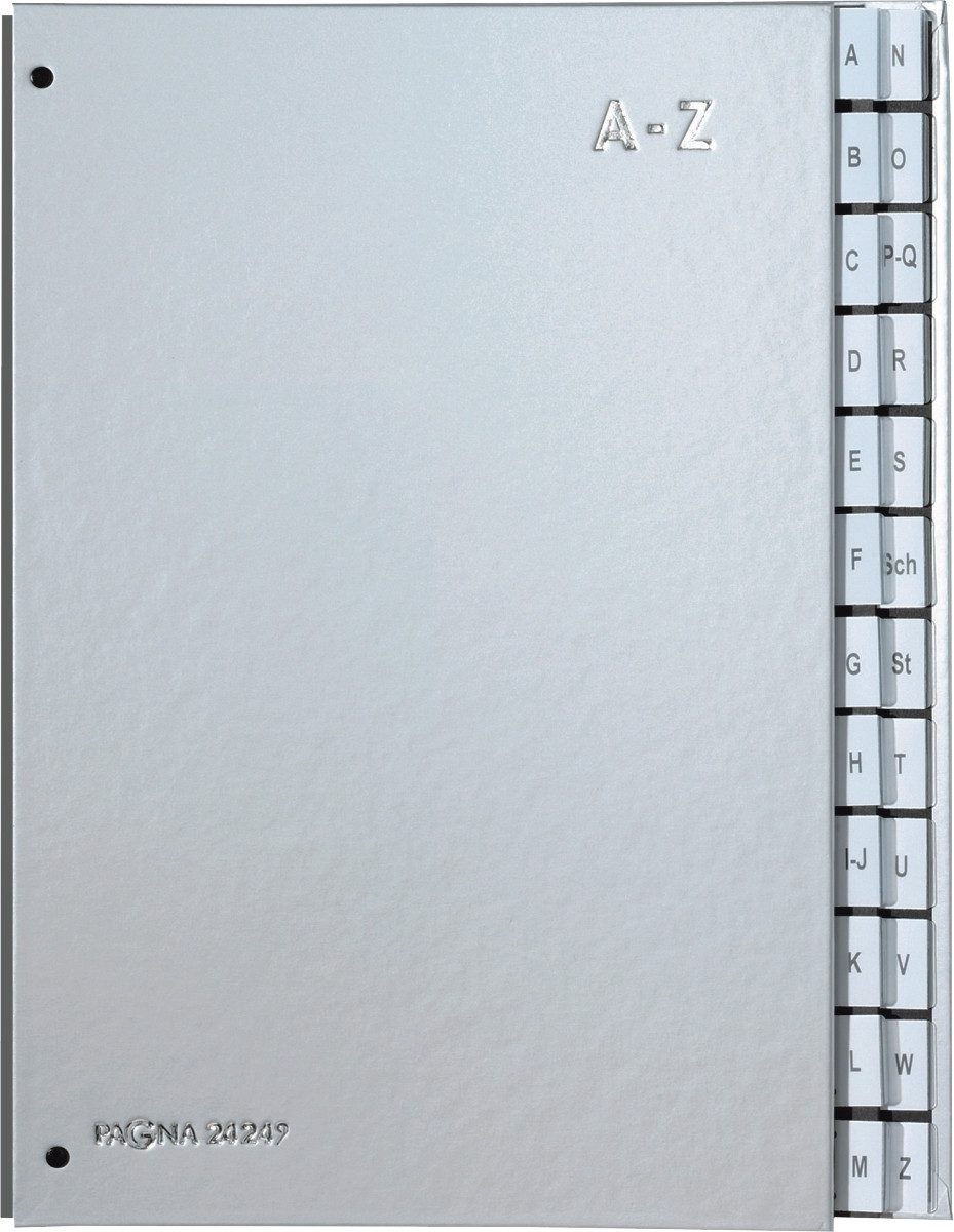 PAGNA Organisationsmappe Pultordner A-Z silber