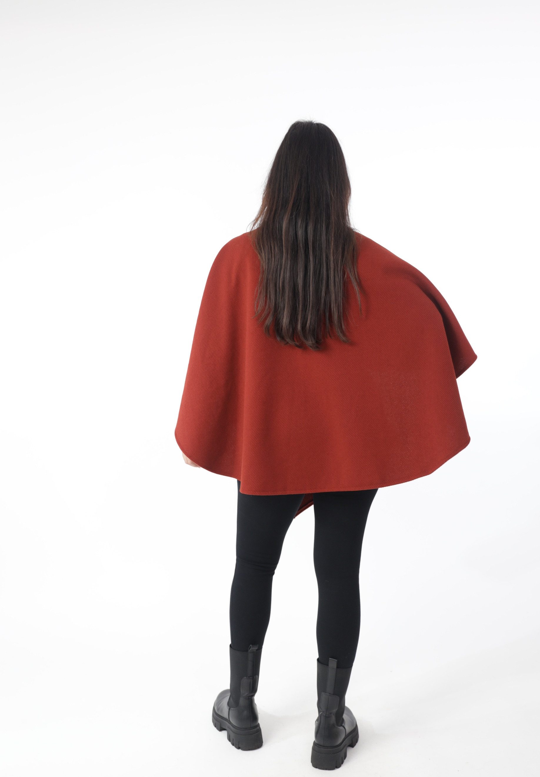 Elara Bolerojacke — Damen Poncho One Size mit V-Ausschnitt und dekorativem Knotendetail