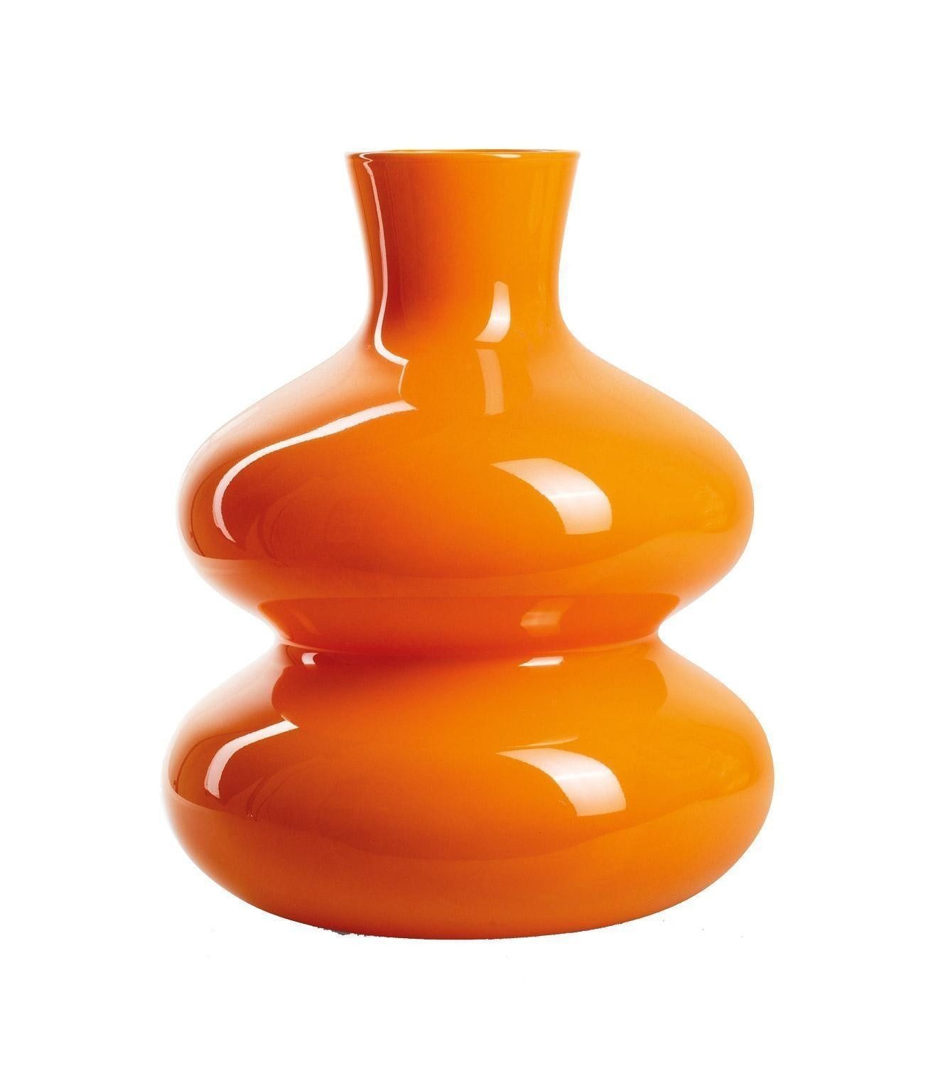 Dekovase FIGGY, Ø 24 x H 29 cm, Orange, Glas, (1 St) günstig online kaufen