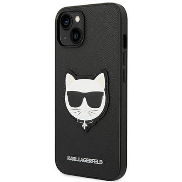 KARL LAGERFELD Handyhülle Case iPhone 14 Plus Katze Kunstleder 6,7 Zoll, Kantenschutz