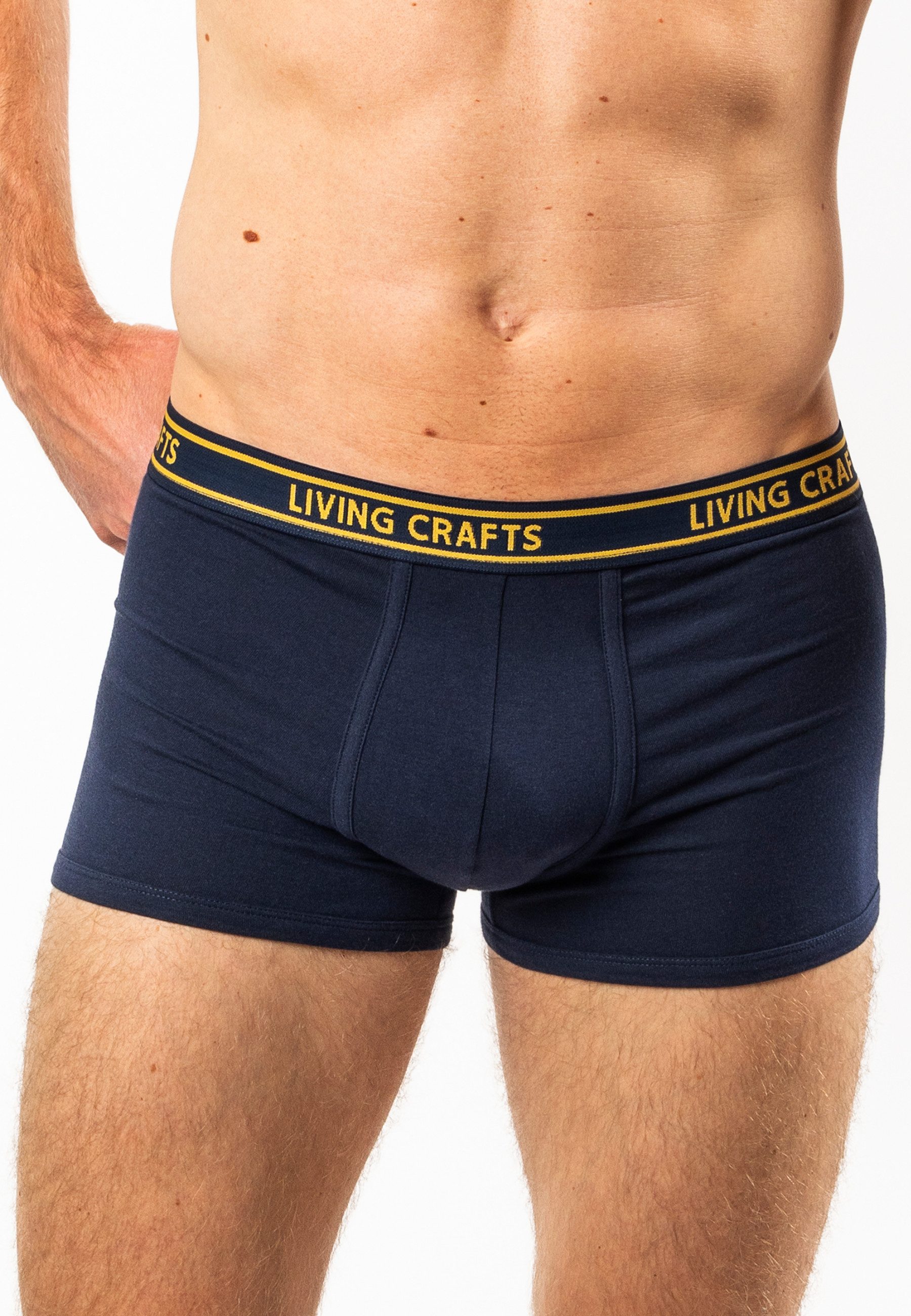LIVING CRAFTS Boxershorts RICHARD, 2er Pack GOTS zertifiziert