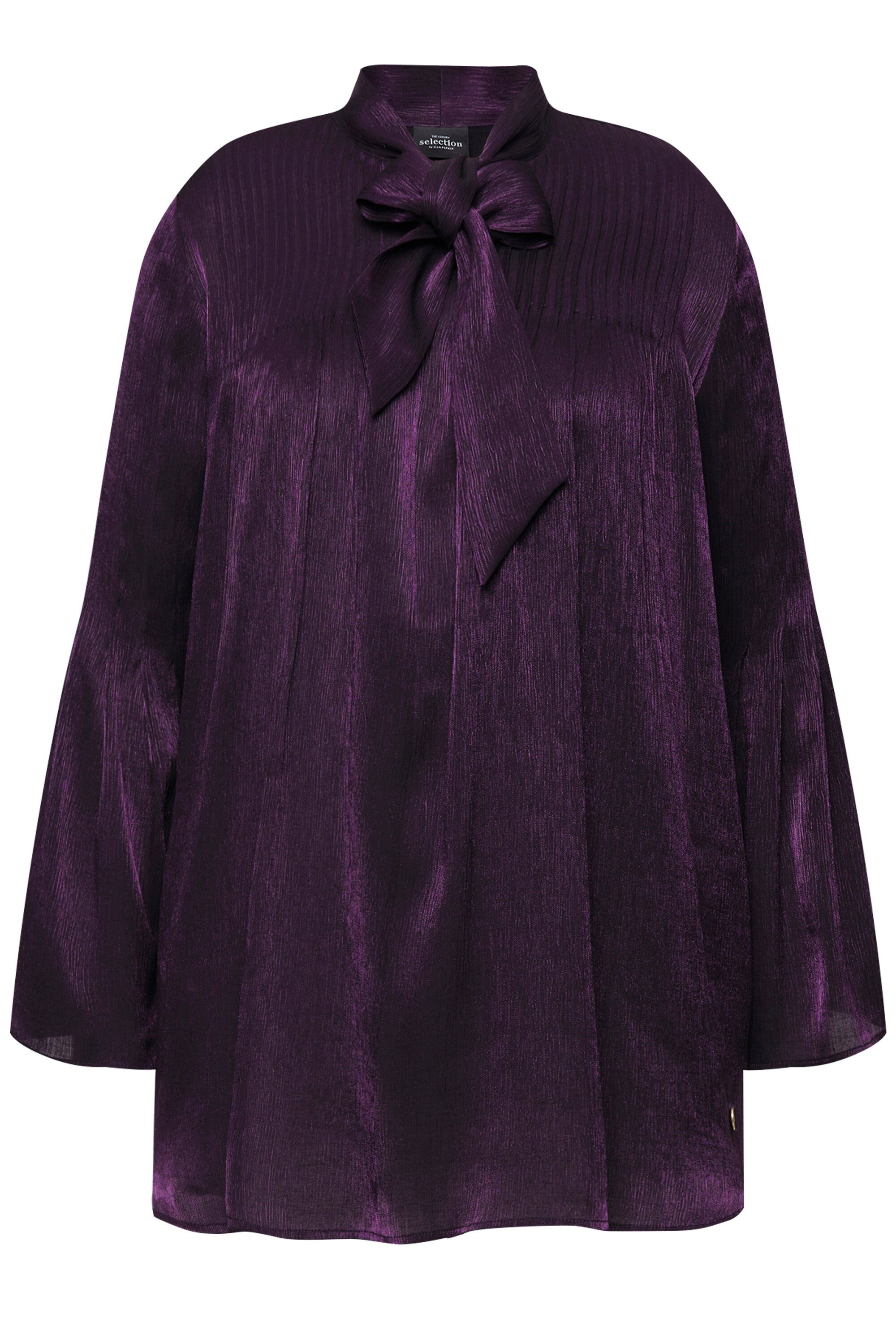 Ulla Popken Druckbluse Schluppenbluse A-Linie V-Ausschnitt günstig online kaufen