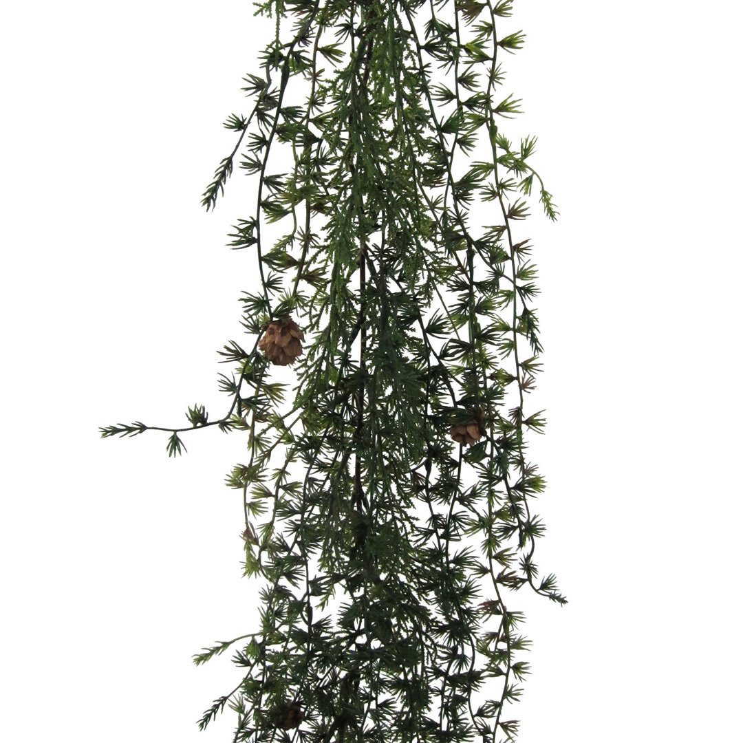Kunstgirlande Künstliche LÄRCHENGIRLANDE ca 190cm mit Natur-Zapfen., Gasper, Höhe 190.00 cm