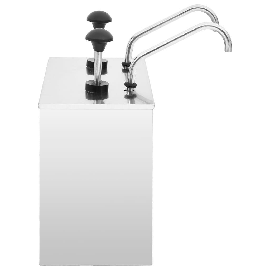 vidaXL Gewürzstreuer 2 x 35 l Saucen-Spender Edelstahl 2x3,5 L