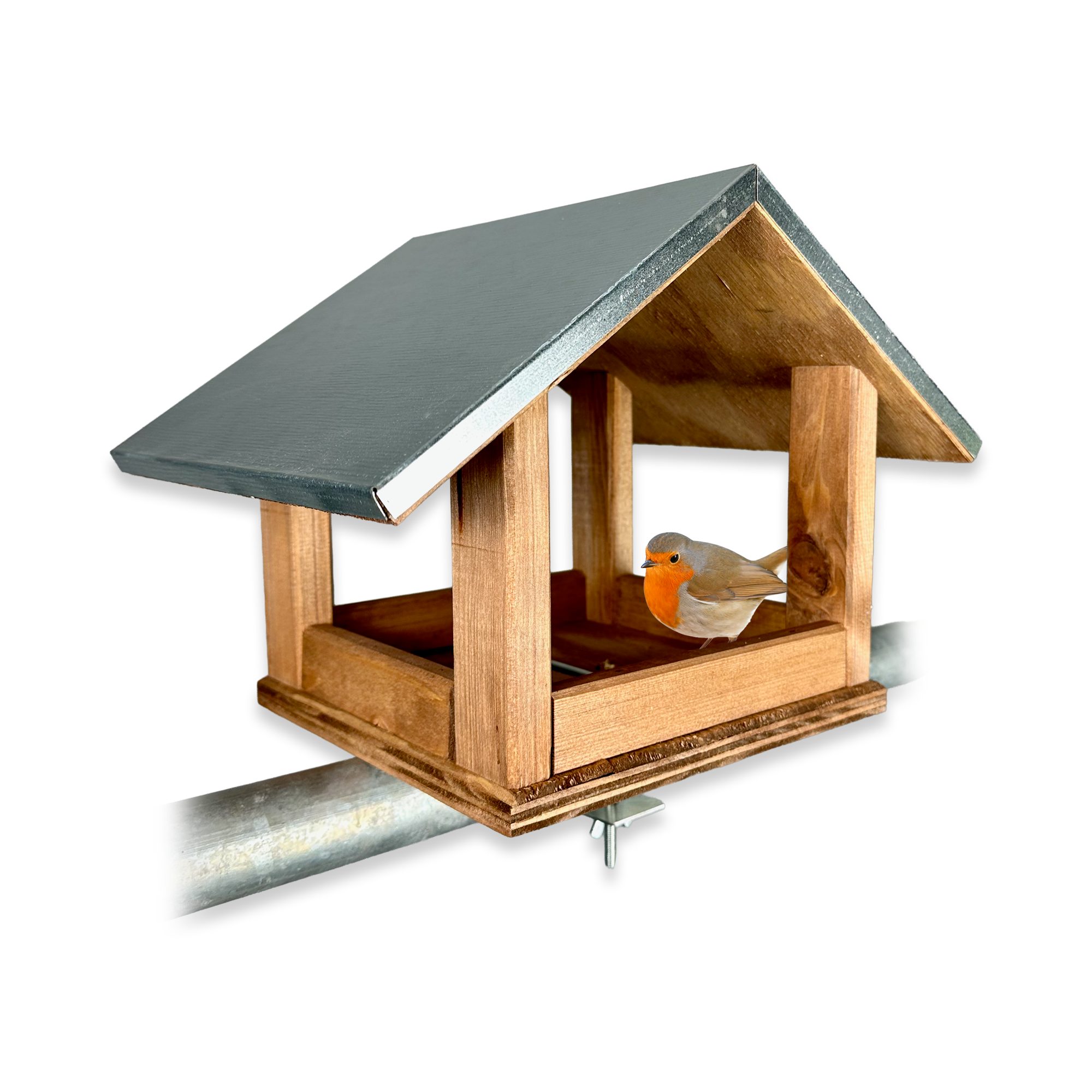 gartenetage Vogelhaus Balkonvogelhaus mit Metalldach – wetterfestes Futterh günstig online kaufen
