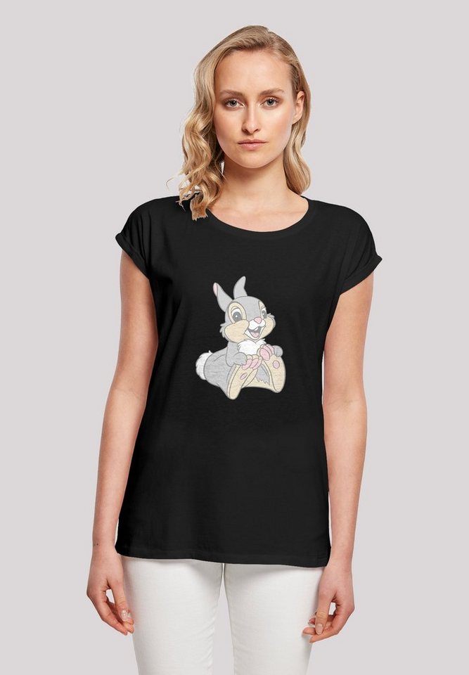 F4NT4STIC T-Shirt Disney Classics Bambi Klopfer Damen,Premium Merch,Regular-Fit,Kurze  Ärmel,Bedruckt, Sehr weicher Baumwollstoff mit hohem Tragekomfort | T-Shirts