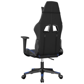 vidaXL Bürostuhl Gaming-Stuhl mit Massagefunktion Schwarz und Blau Kunstleder