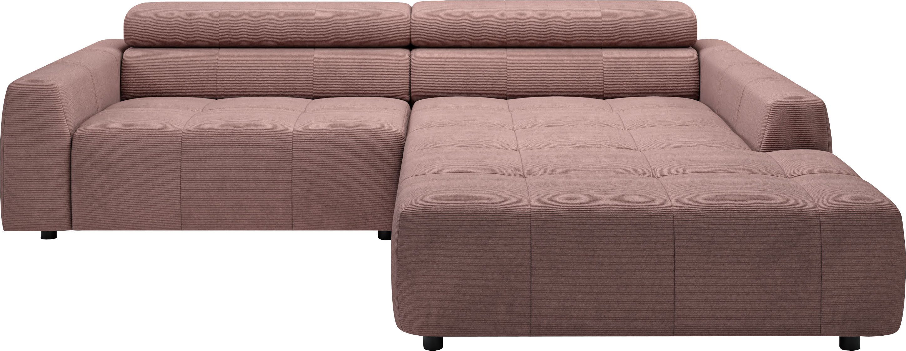 3C Candy Ecksofa "Denver auch mit Cord- und Easy care-Bezug, Kopfteilverste günstig online kaufen