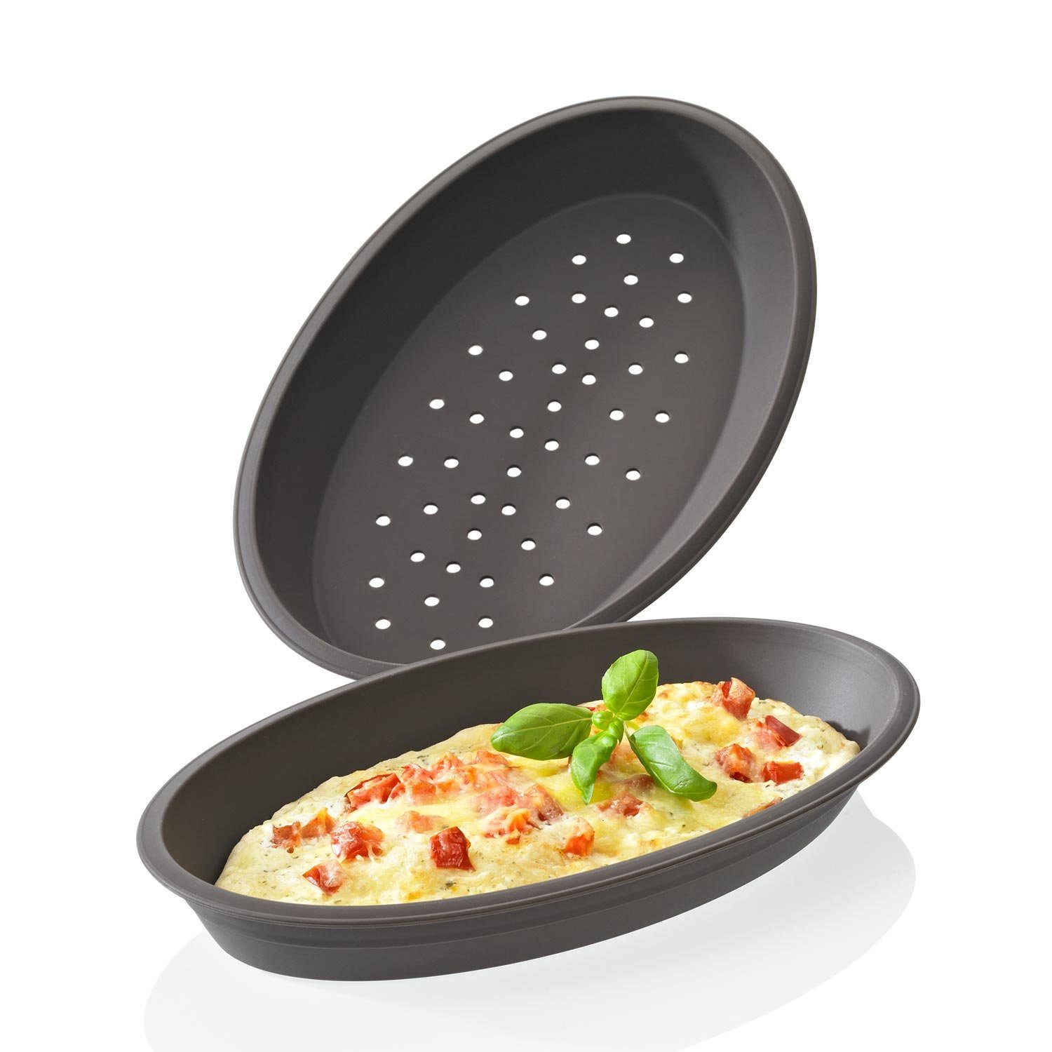 Lurch Backform aus Silikon für Pizza Pizzaform Pizzabackform 2er Set