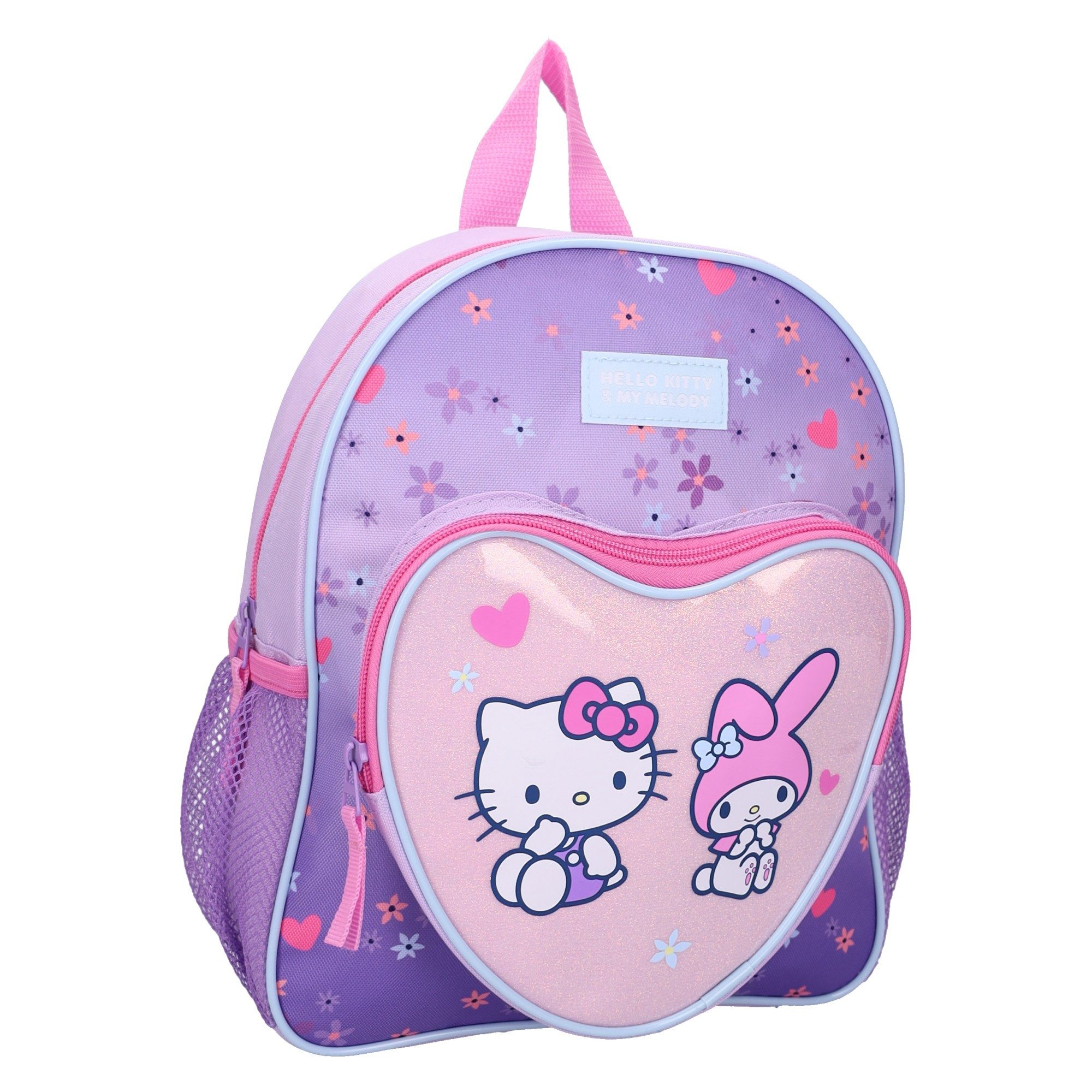 SANRIO Kinderrucksack Hello Kitty & Friends Hearts 8,3 L mit 2 Fächern für Kita und Schule (Packung)