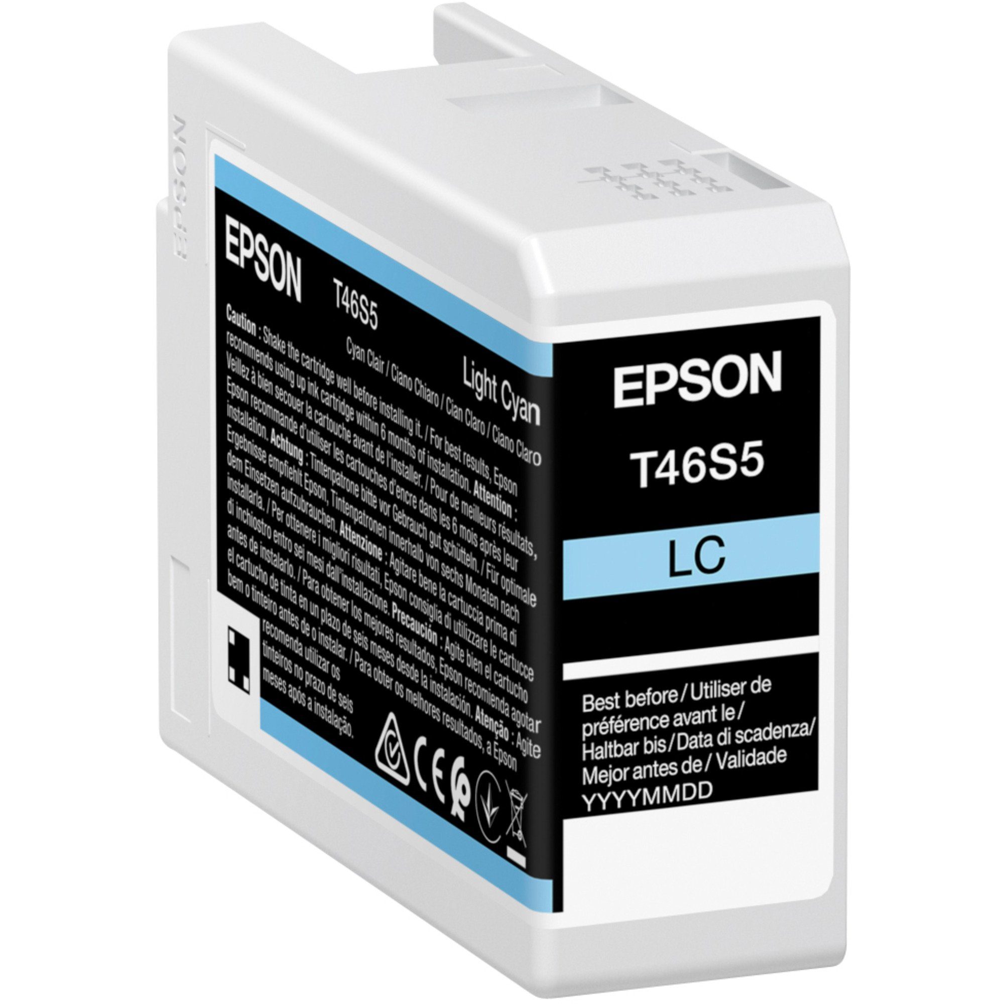 T46S5 Tinte Epson Epson Tintenpatrone hell-cyan (C13T46S500),