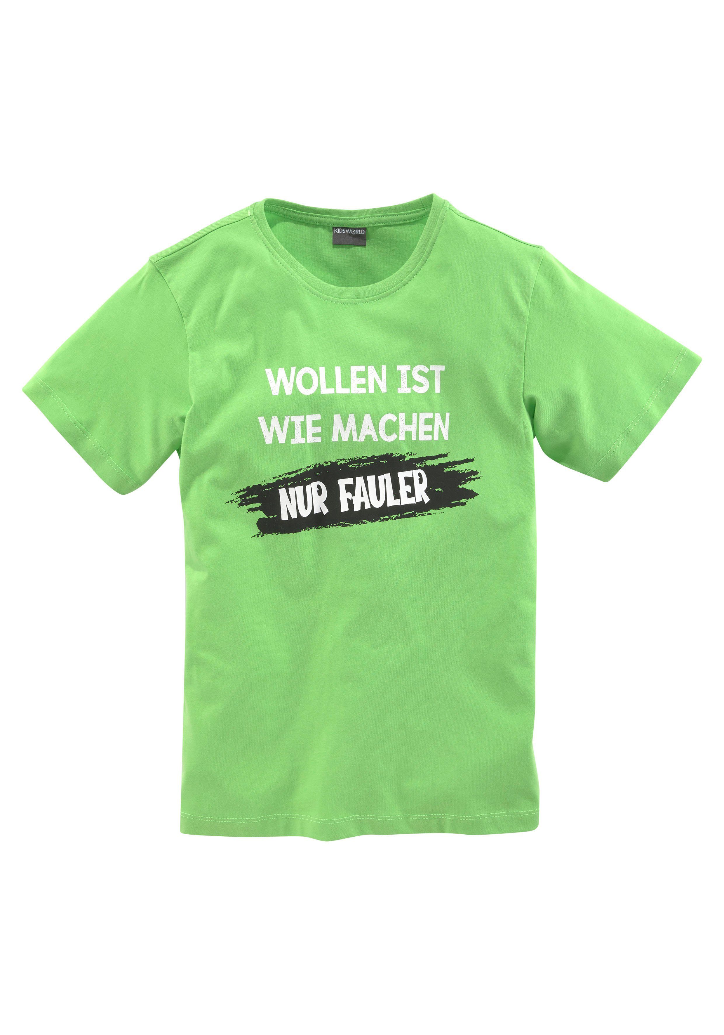 T-Shirt Mit Spruch: WOLLEN IST WIE MACHEN....