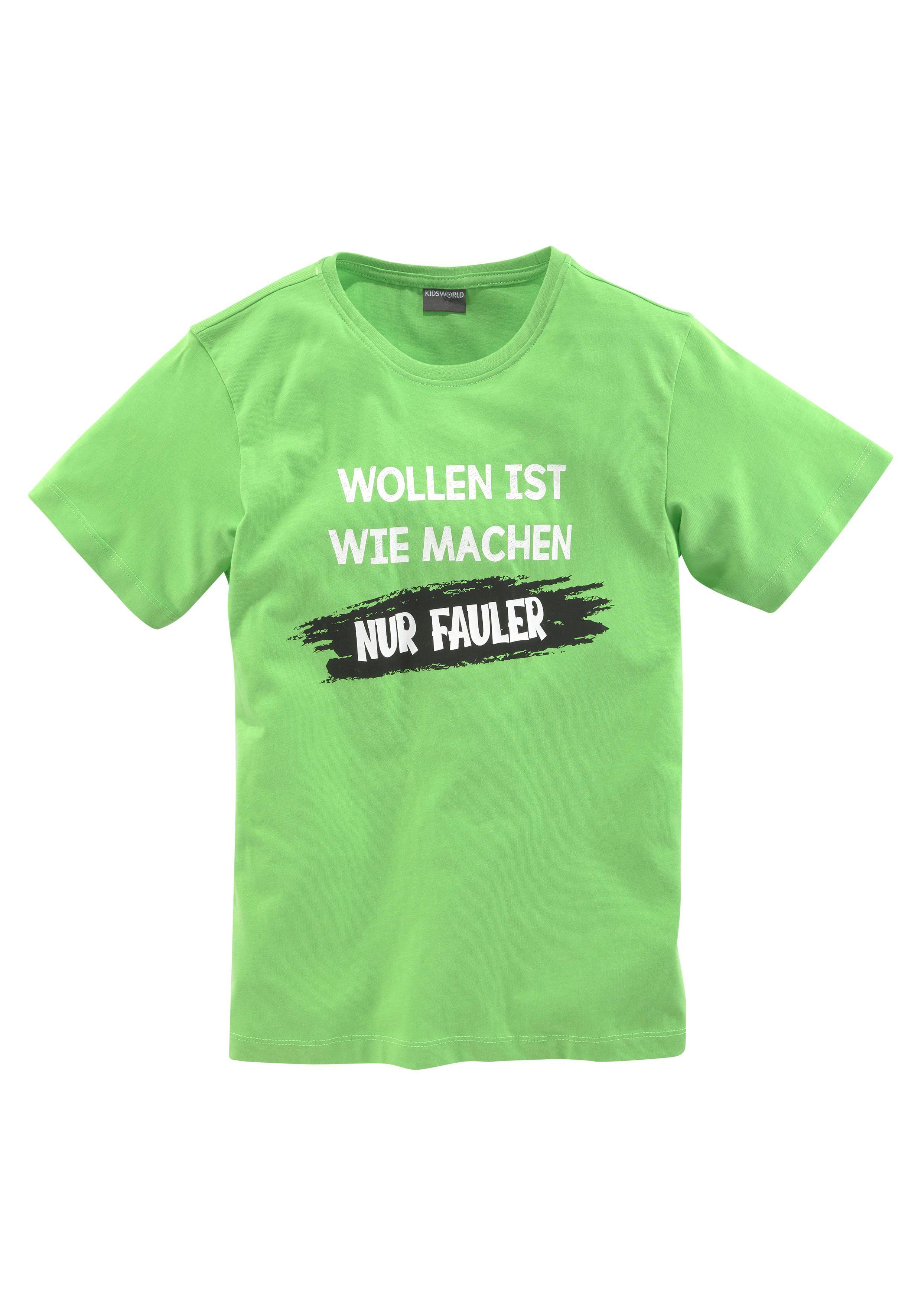 WIE MACHEN...., Spruch KIDSWORLD WOLLEN IST T-Shirt