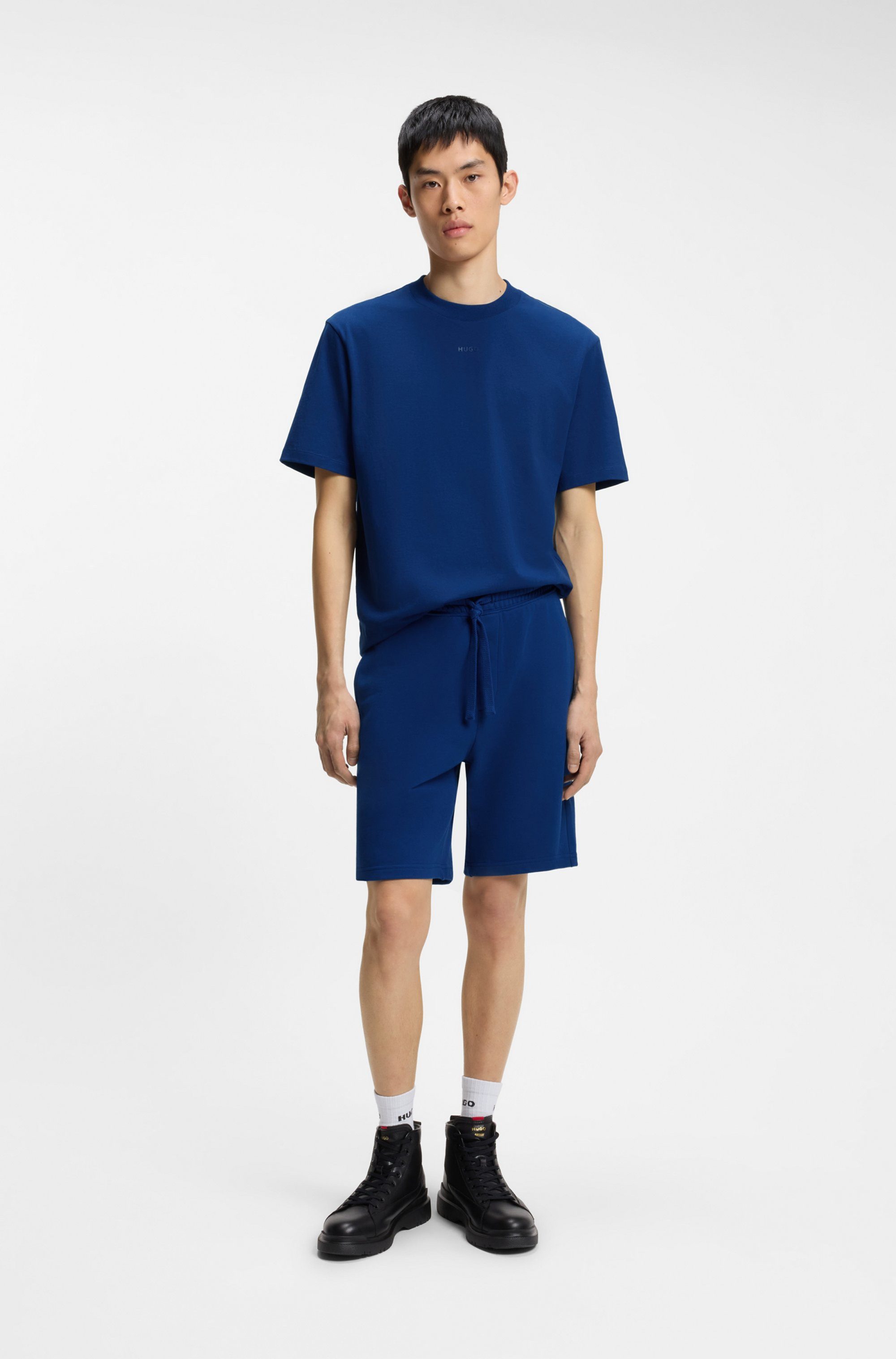 HUGO T-Shirt Rundhalsausschnitt, Relaxed Fit, Logo-Print
