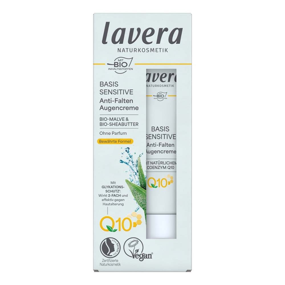 lavera Augencreme Basis Sensitiv - Anti Falten Augencreme 15ml