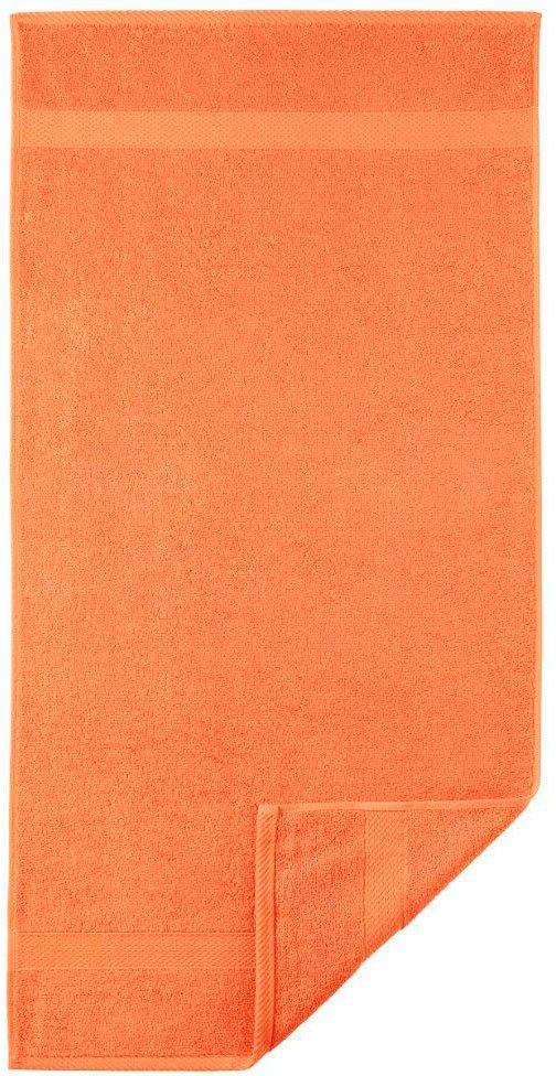 orange % Frotteevelours schmaler Diamant, Badetuch Bordüre, (1-St), Programm Uni 100 Egeria mit Baumwolle