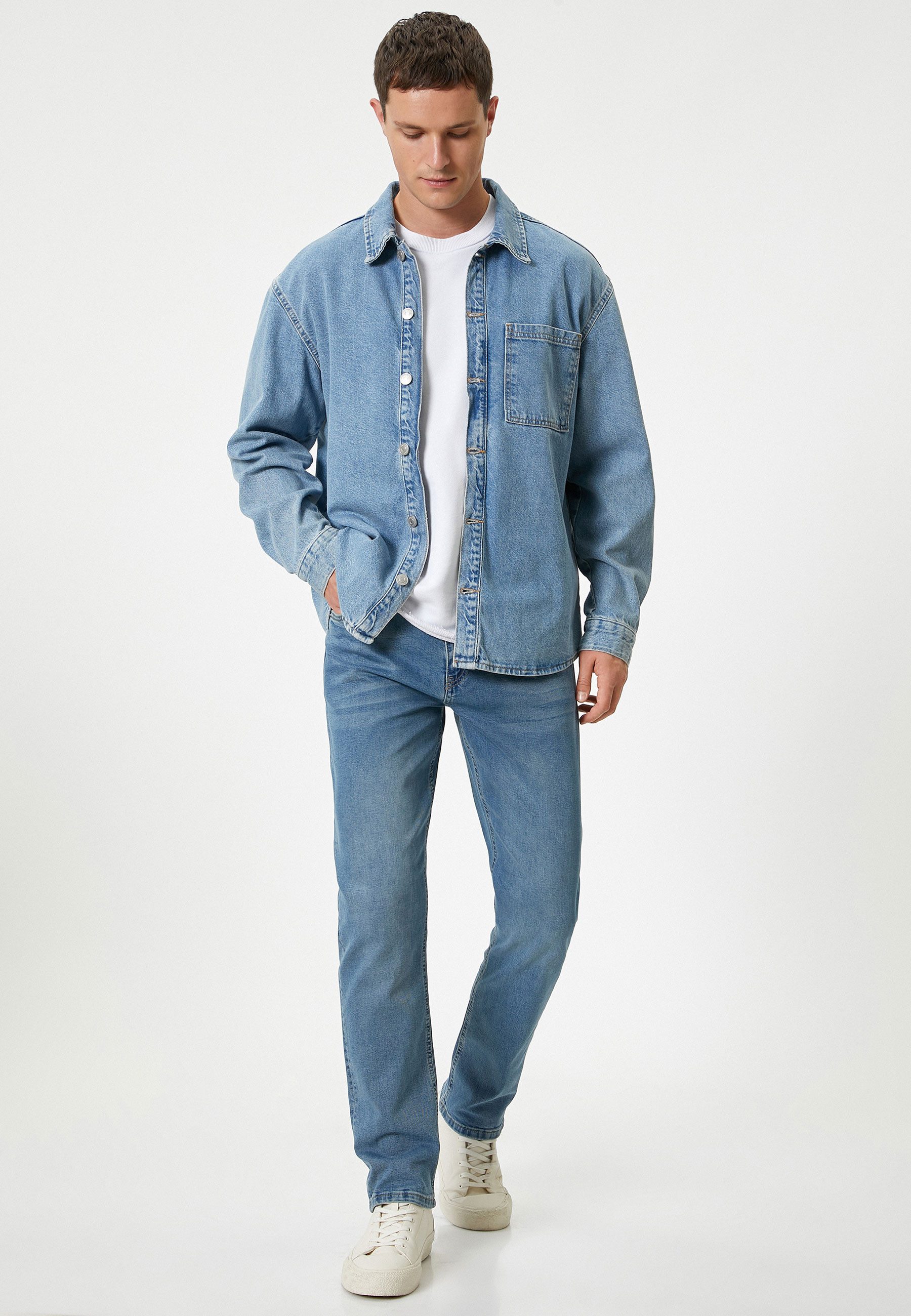 Slim-fit-Jeans Normale Leibhöhe Slim