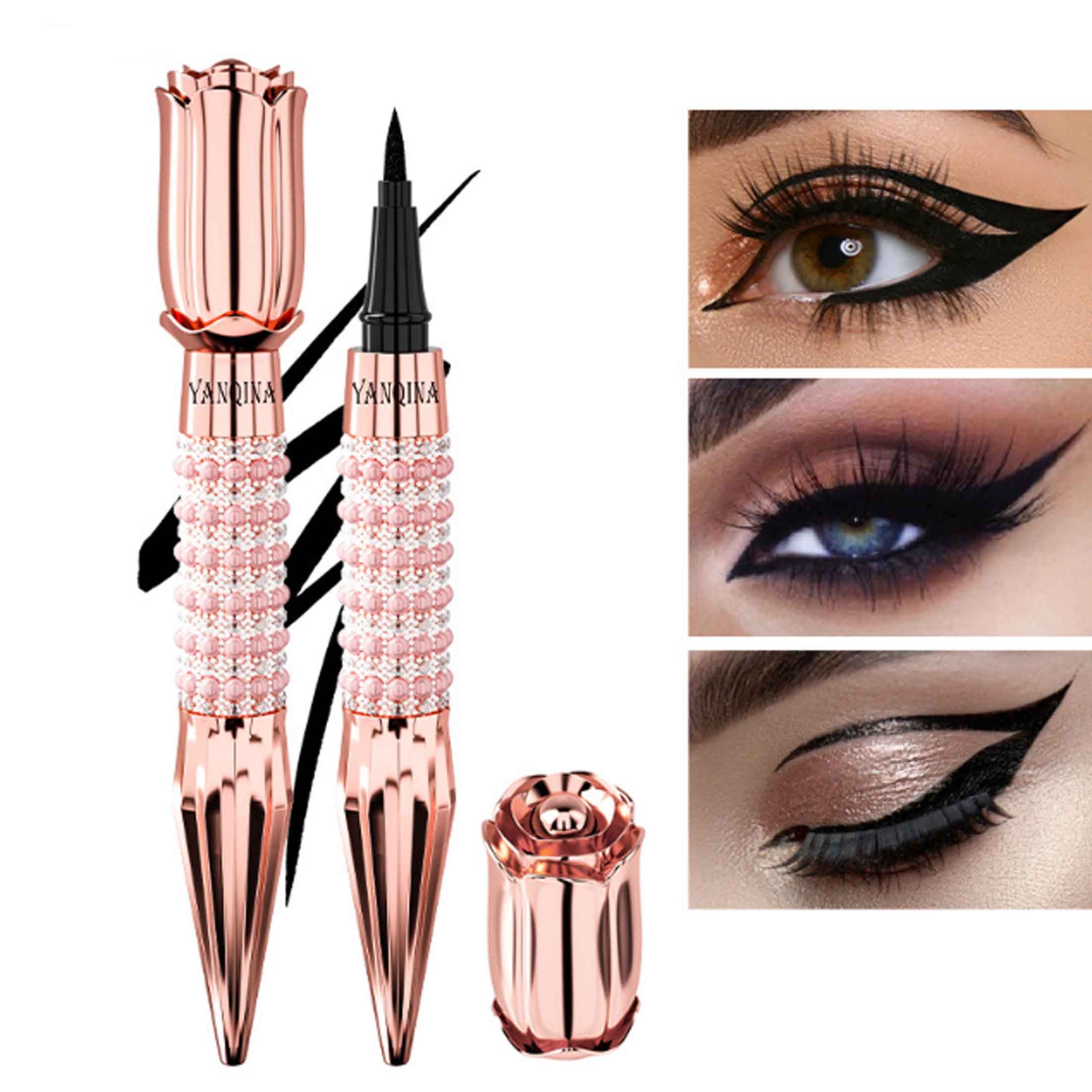 KINSI Eyeliner Glatter Eyeliner, wasser- und schweißfest, verschmiert nicht, 1-tlg., Einzigartiger Aushärtungsfilm-Faktor, leicht an die Haut anzupassen