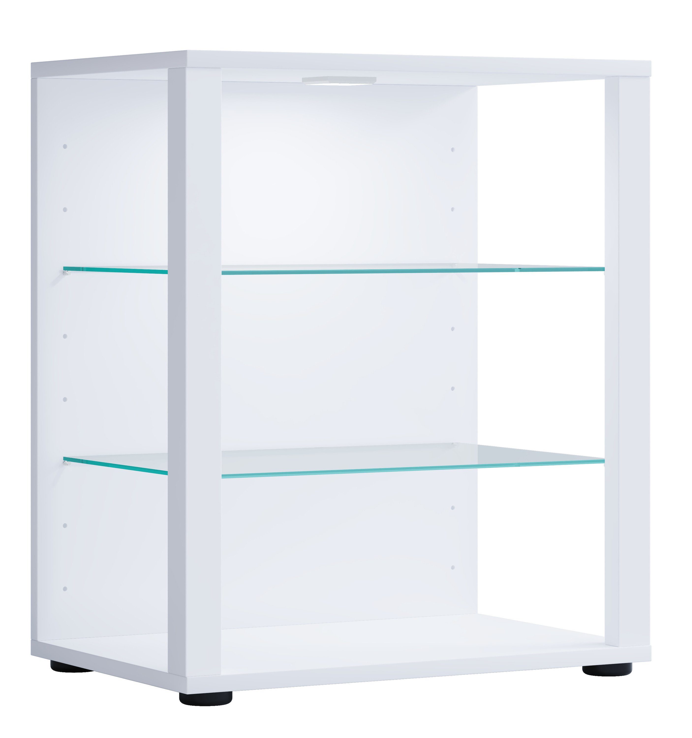 VCM Standvitrine Holz Glas Stand Vitrine Sammelvitrine Glasol S