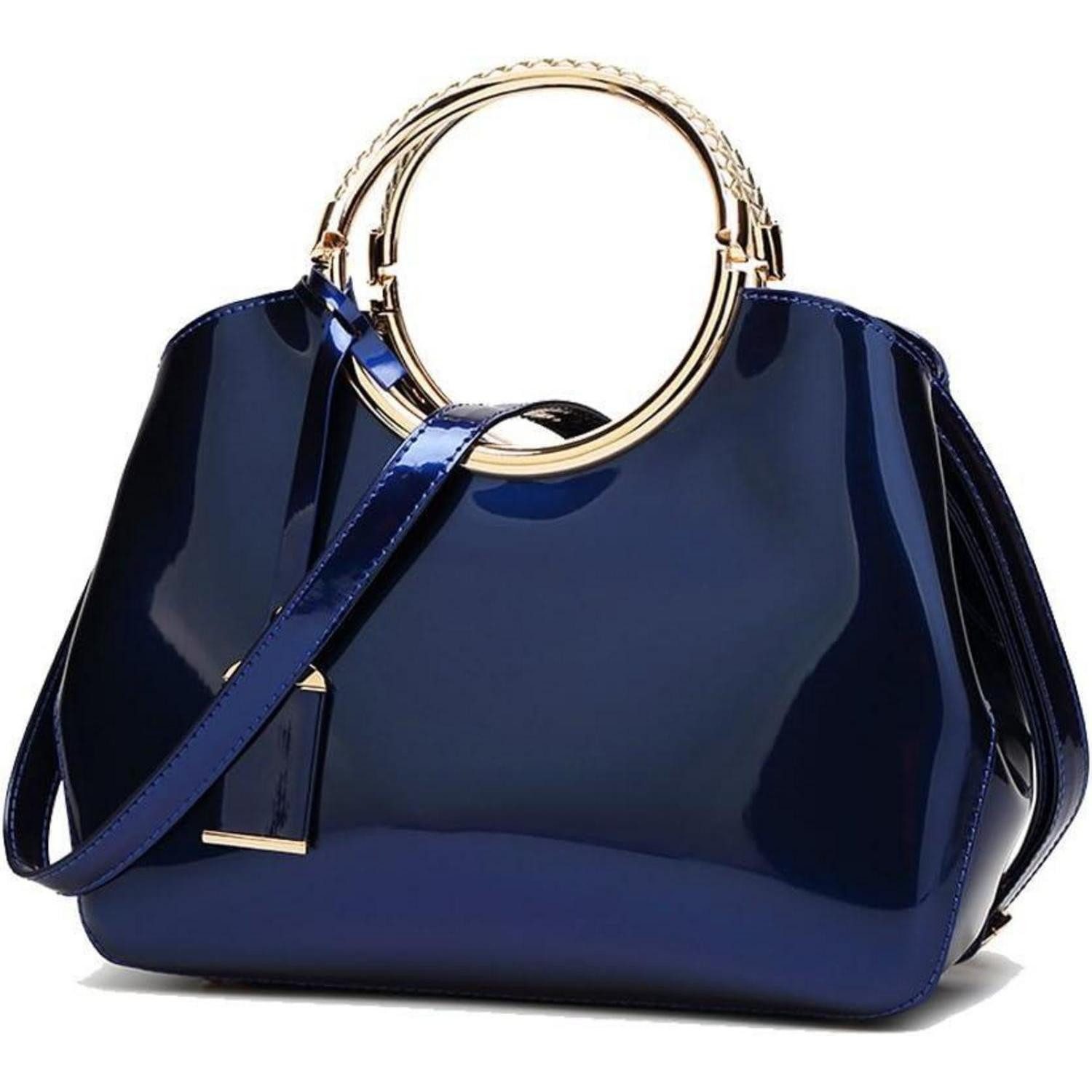 LuxusKollektion Handtasche Damen Handtasche PU-Lackleder Henkeltasche günstig online kaufen