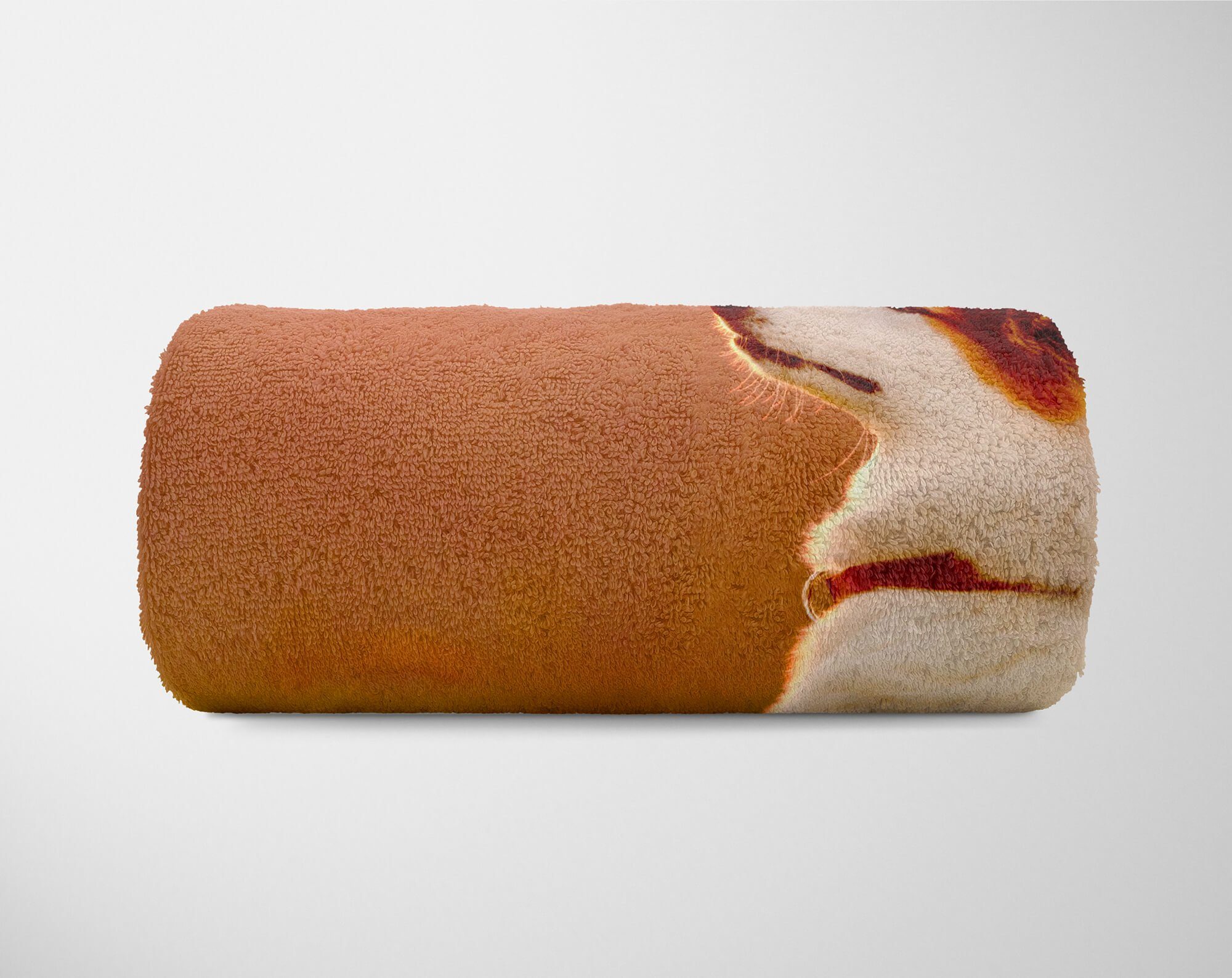 Kleiner Handtücher (1-St), Handtuch Tiermotiv Handtuch Strandhandtuch Hund, Sinus Art Saunatuch mit Baumwolle-Polyester-Mix Kuscheldecke