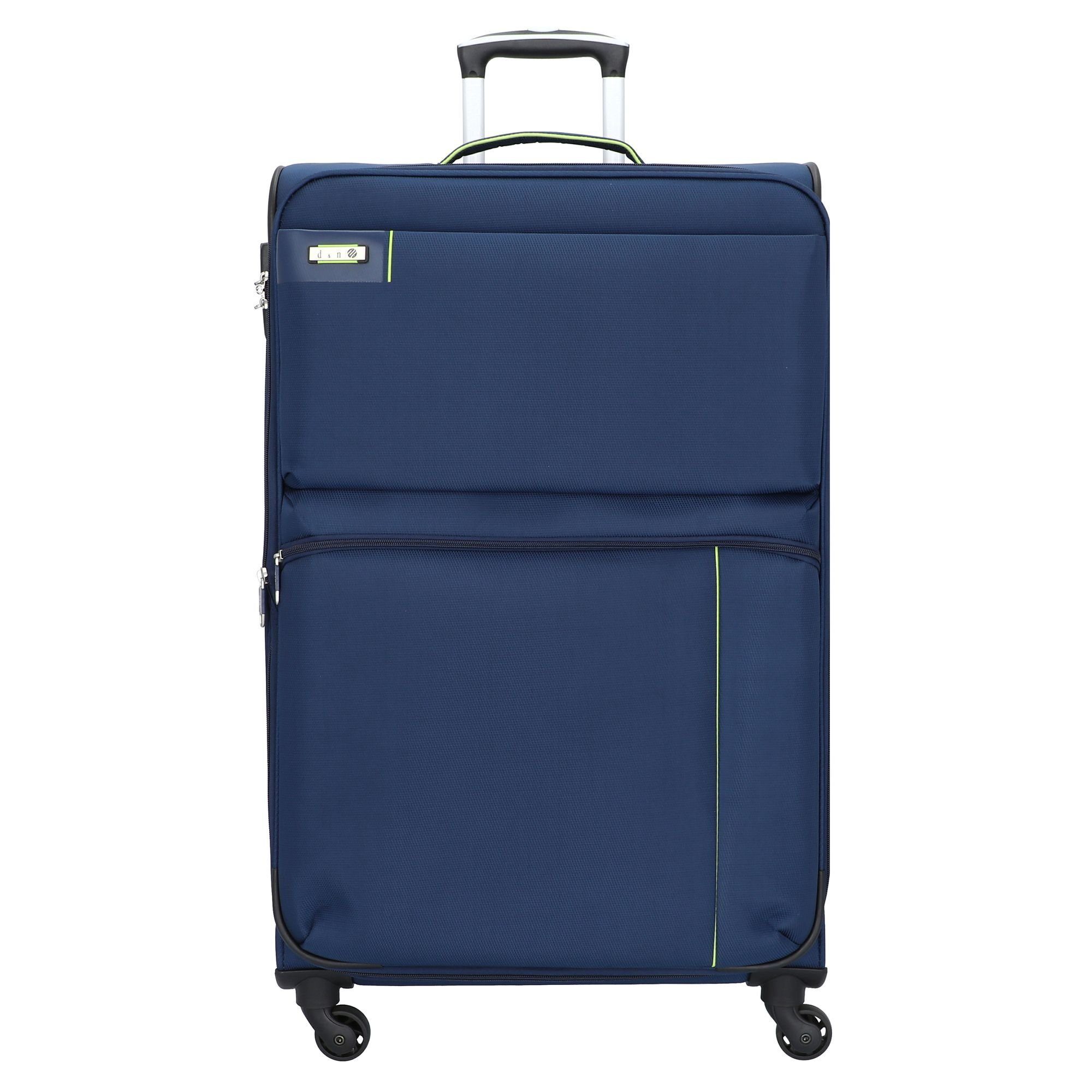 D&N Weichgepäck-Trolley Travel Line 6704, 4 Rollen, Nylon blue green