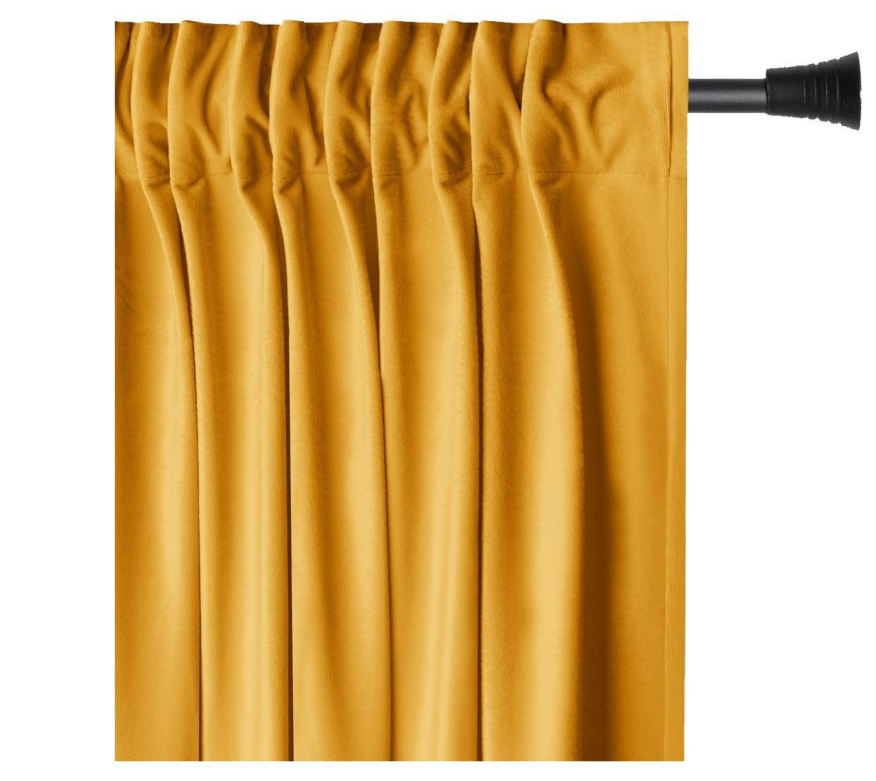 AmeliaHome Gardine Gardine Kräuselband Vorhang VerdunkelndSamt Textil Multifunktionsband (1 St), Multifunktionsband, verdunkelnd, Samt Textilien, mit Raffhalter