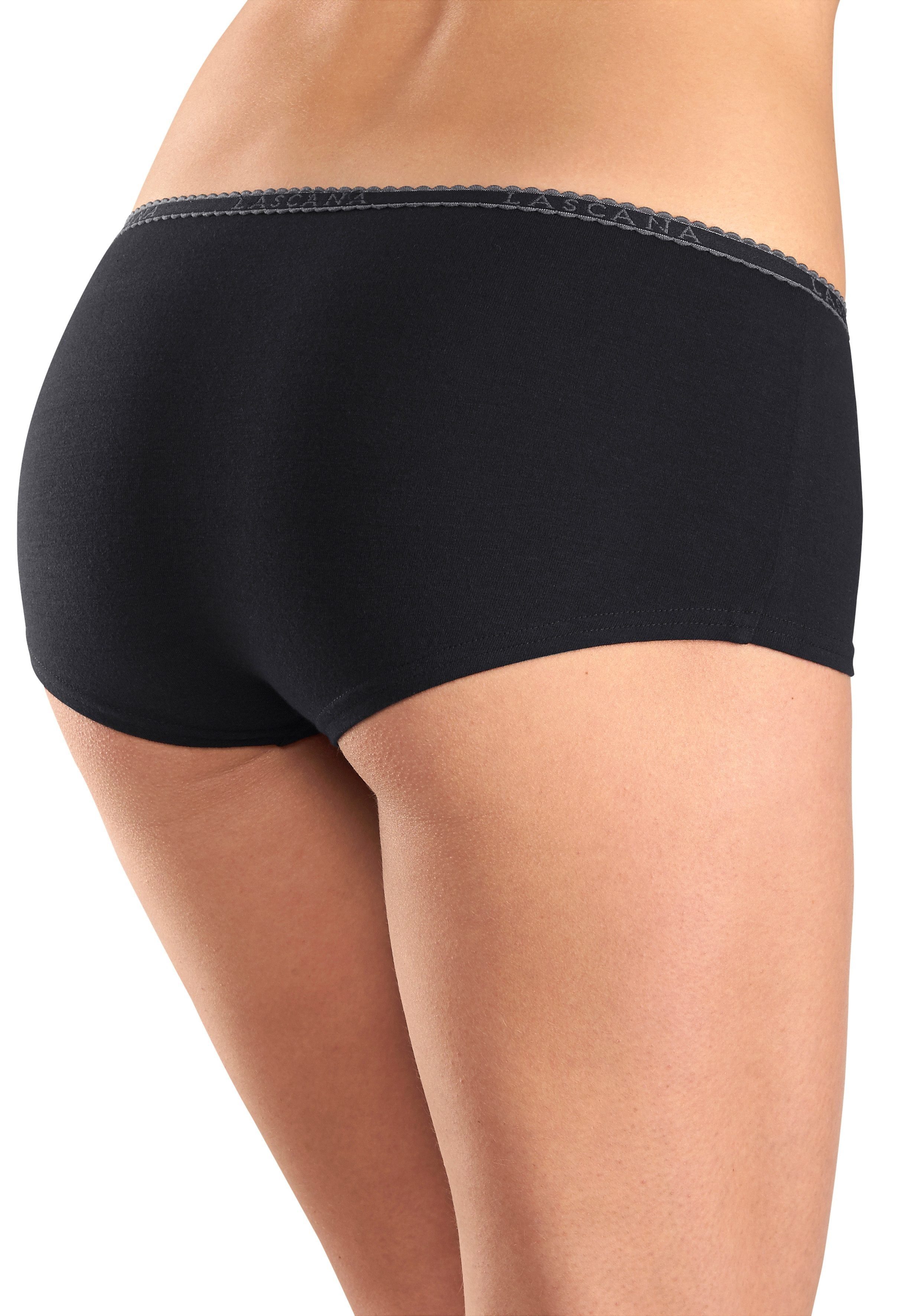 LASCANA Panty (4er-Pack) aus elastischer Baumwoll-Qualität