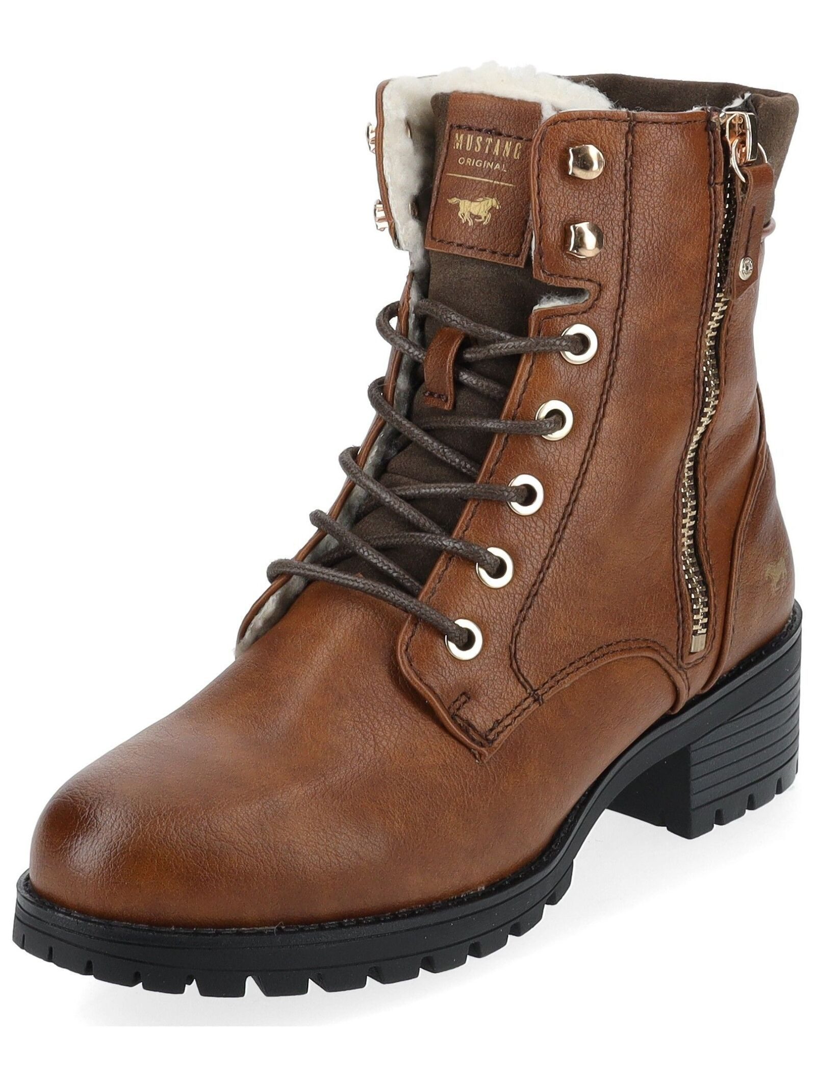 Mustang Shoes Mustang Shoes Stiefelette Lederimitat Schnürstiefelette