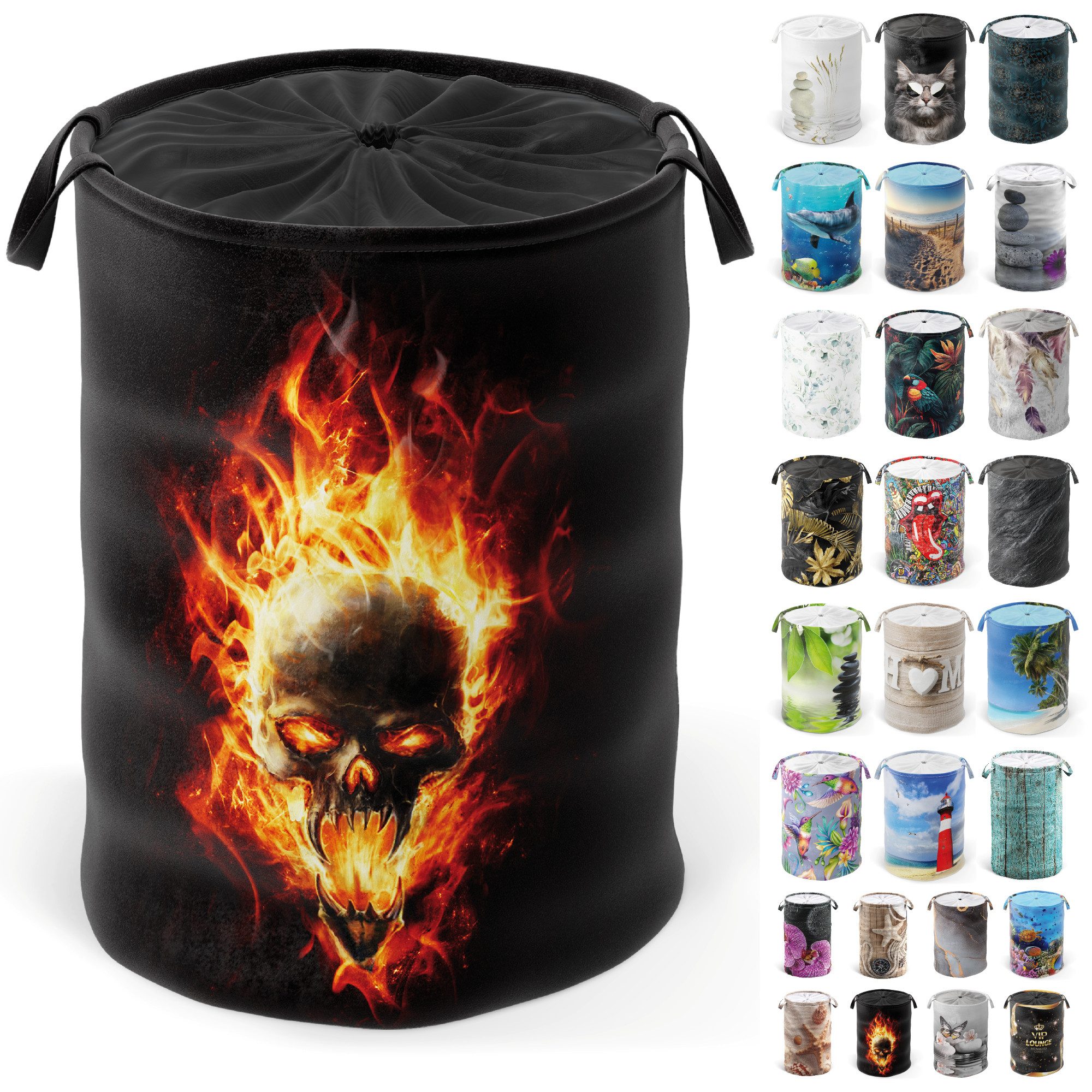 Sanilo Wäschekorb mit Motiv, viele schöne Корзины для белья zur Auswahl, Wäschesack mit Sichtschutz, 60 Liter, faltbar, kräftige Цвета(ов)