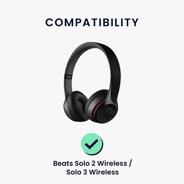 kwmobile 2x Ohr Polster für Beats Solo 2 Wireless / Solo 3 Wireless Ohrpolster (Ohrpolster Kopfhörer - Kunstleder Polster für Over Ear Headphones)