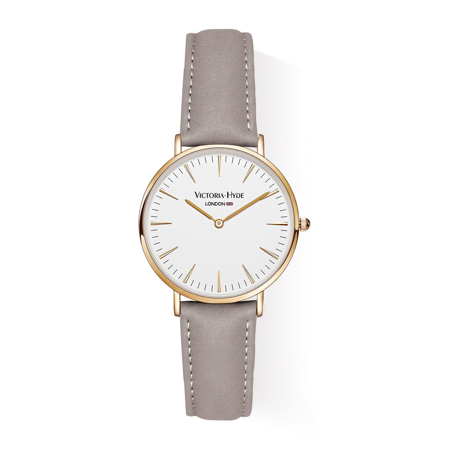 Victoria Hyde Quarzuhr Quarzuhr Quarzuhr Echtes Rindsleder Uhr für Unisex modisch und leger Lederarmband, (1-tlg., Kein Set)