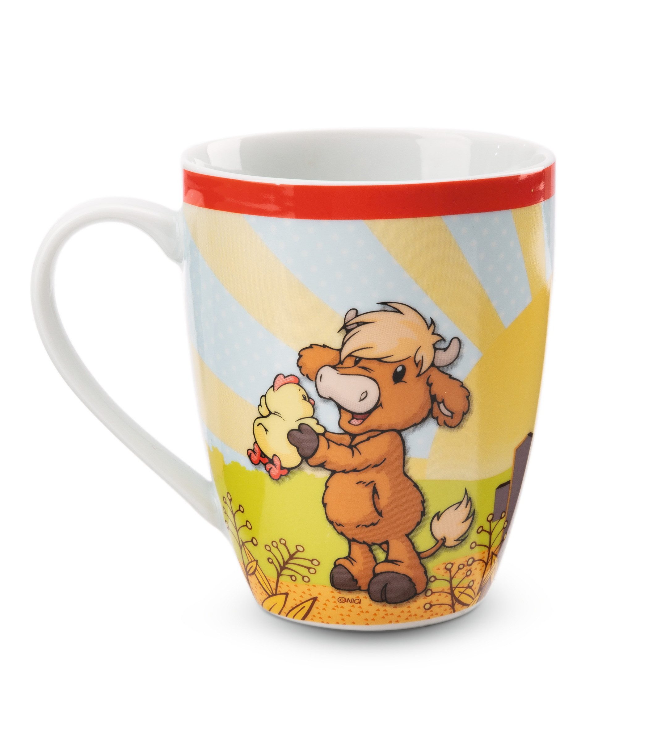 Nici Tasse 61121 - Hochlandrind McMooray & Küken Eggwina, 310 ml, 1-tlg.