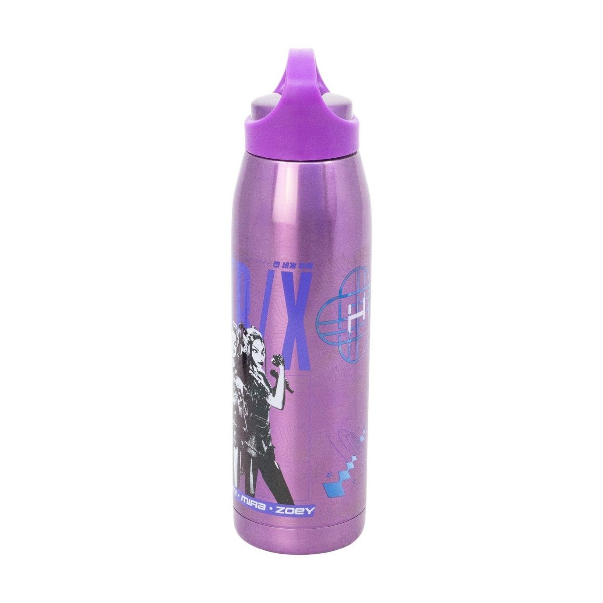 KPop Demon Hunters Thermoflasche Glam 665 ml Edelstahl Trinkflasche mit Schraubdeckel und Tragegriff